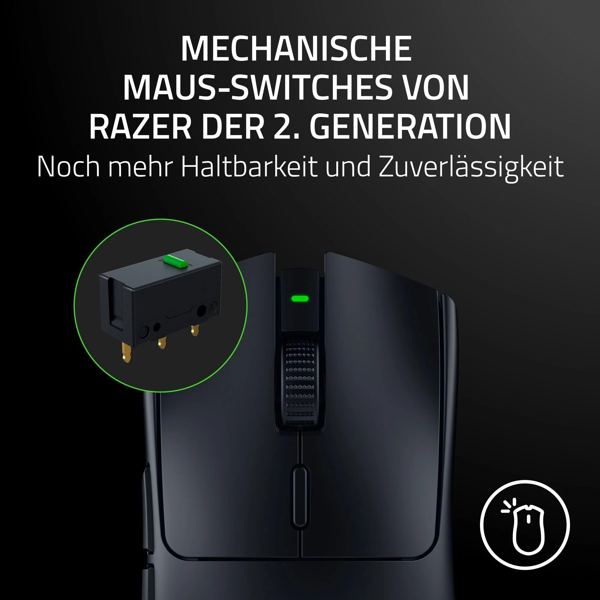 Razer Viper V3 HyperSpeed - Kabellose Esports Maus (Focus Pro 30K Optical Sensor, Bis zu 280 Std. Akku, Mechanische Maus-Switches der 2. Generation, kabellose Abtastrate von 4000 Hz) Schwarz - Image 2