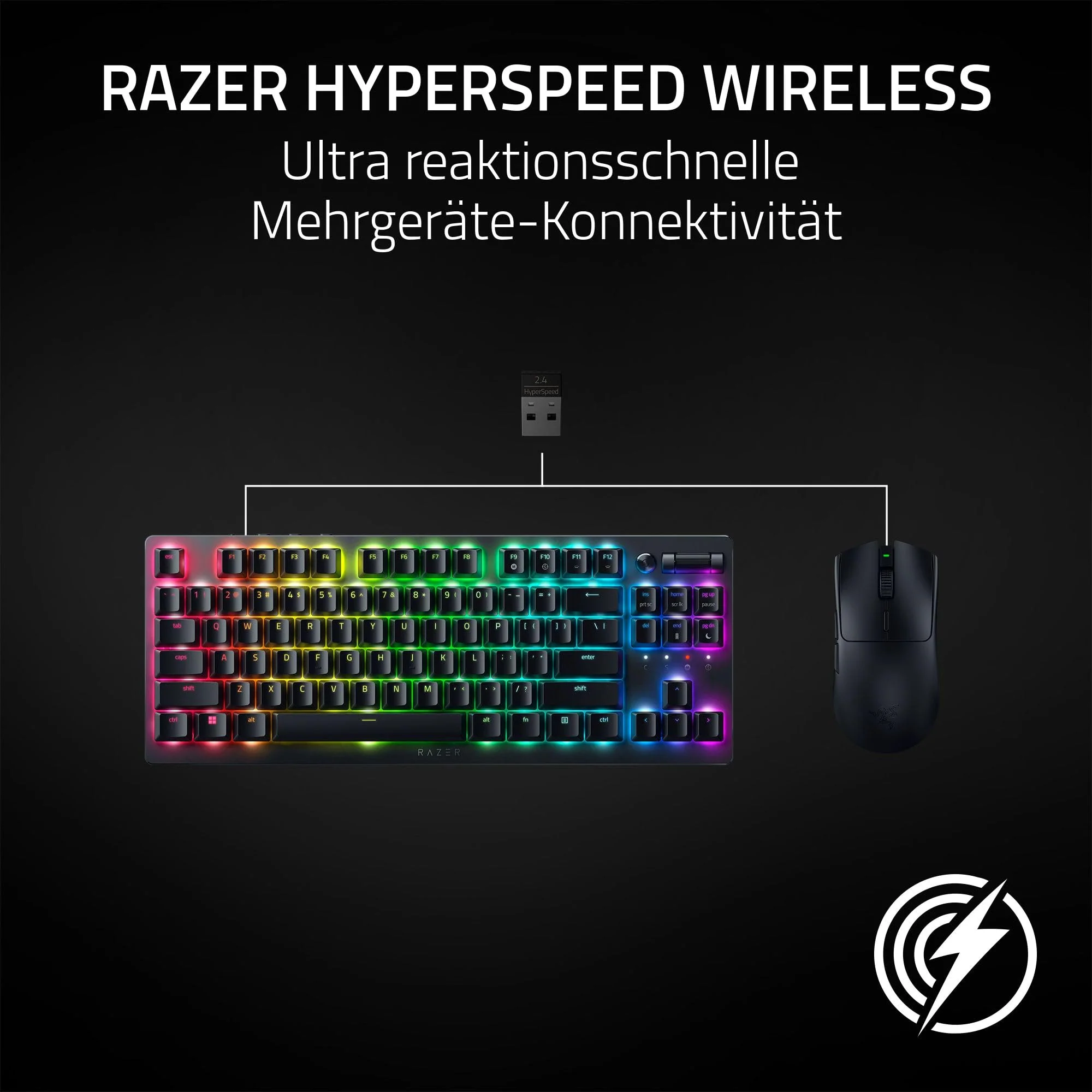 Razer Viper V3 HyperSpeed - Kabellose Esports Maus (Focus Pro 30K Optical Sensor, Bis zu 280 Std. Akku, Mechanische Maus-Switches der 2. Generation, kabellose Abtastrate von 4000 Hz) Schwarz - Image 4