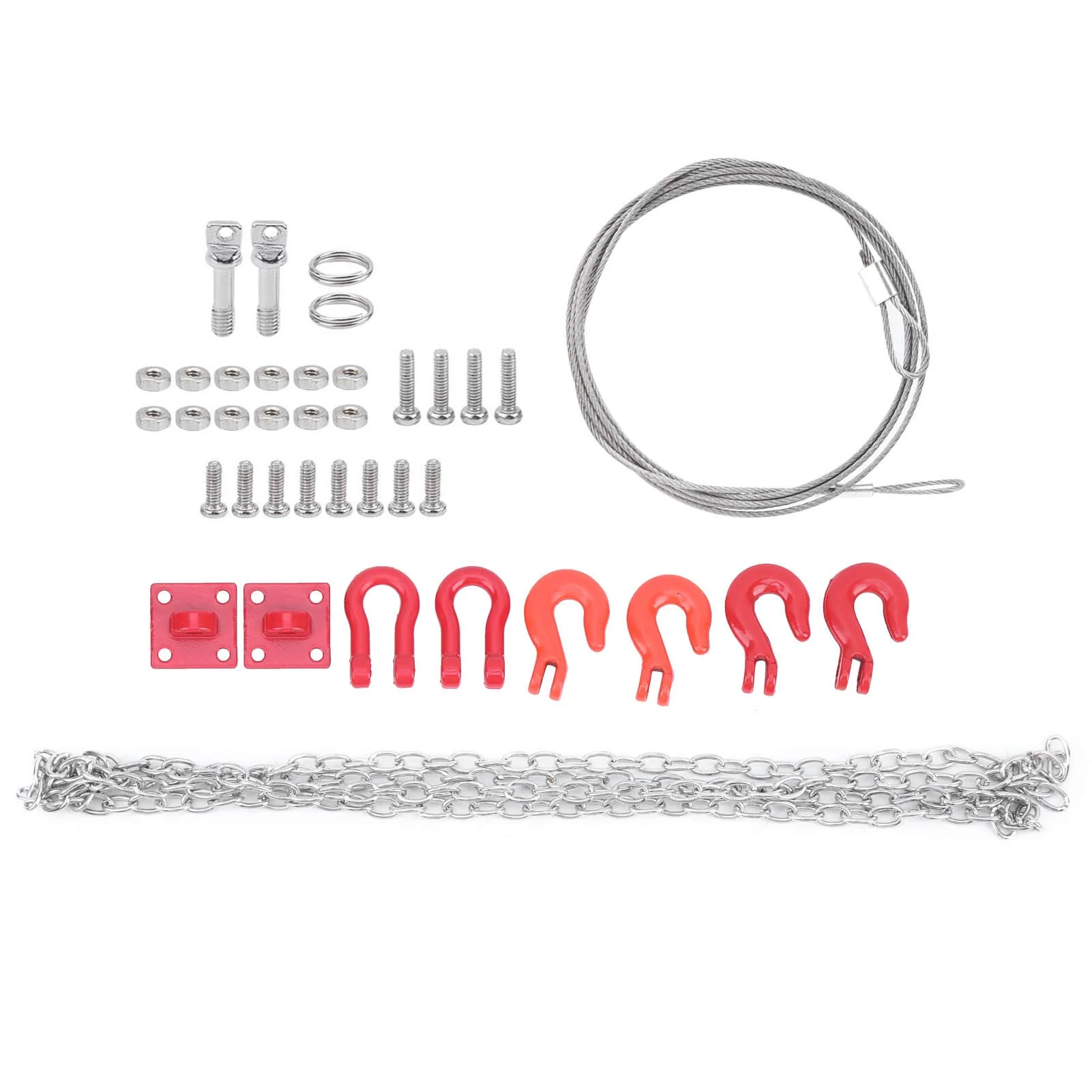 RC Car Universal Schnallenanhänger Kettenanhänger Seil RC Auto Kette RC Abschlepphaken Set RC Modell Auto Zubehör für RC Car Climbing Crawler