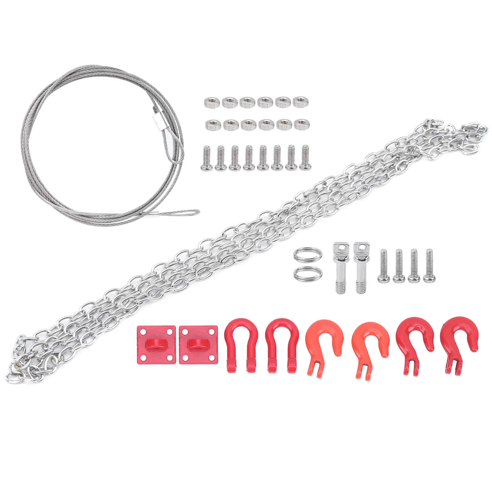 RC Car Universal Schnallenanhänger Kettenanhänger Seil RC Auto Kette RC Abschlepphaken Set RC Modell Auto Zubehör für RC Car Climbing Crawler - Image 9