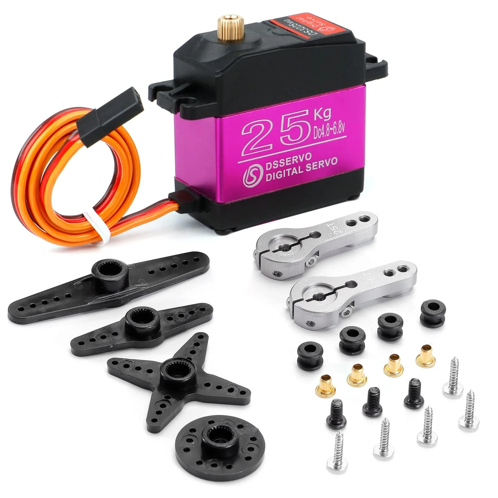 RC Servo 25kg Digital Lenkservo Wasserdicht Servo High Torque Digitale Servo Modellbau Metallgetriebe Servomotor 180° Servos DS3225 für RC Auto Car Roboter 1/10 1/8 - Image 2