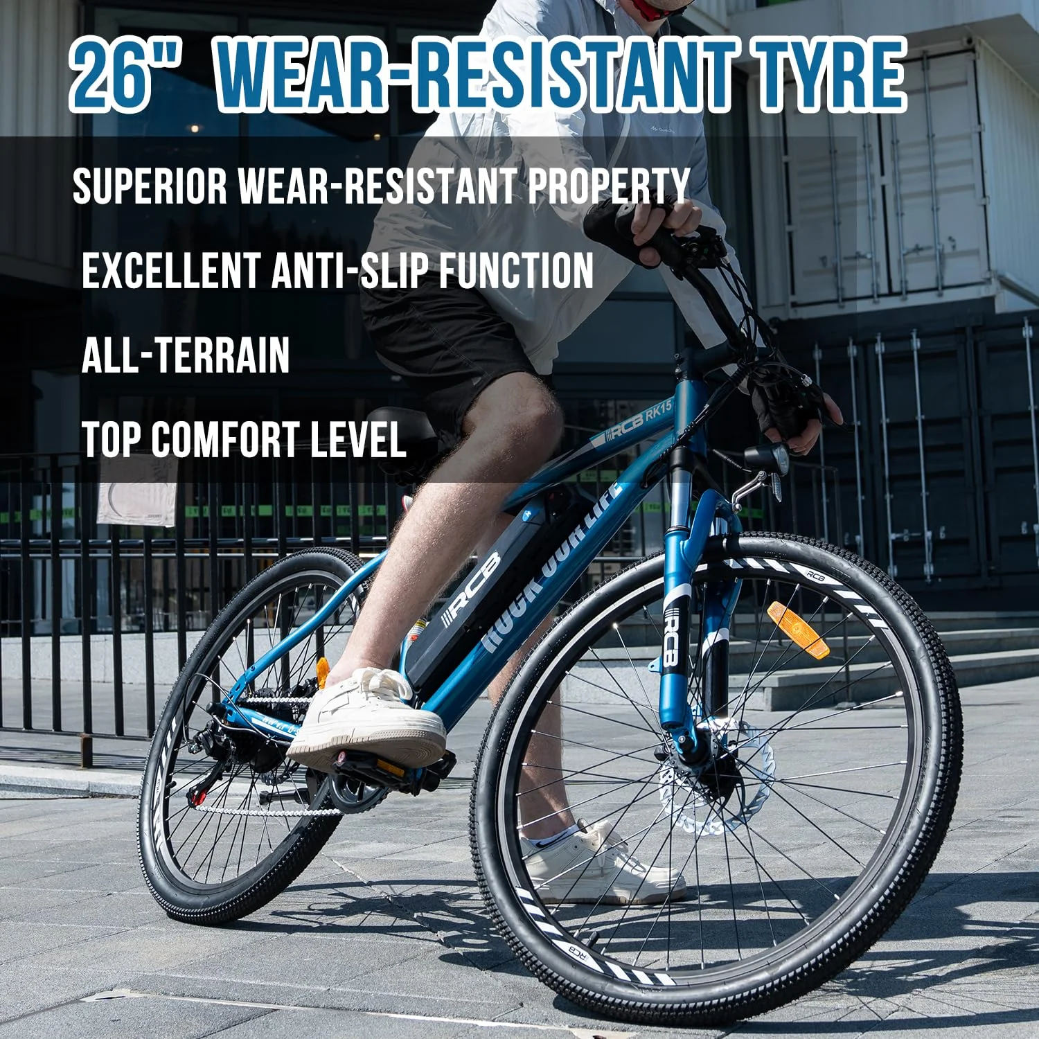 RCB E Bike RK15, Elektrofahrrad 26 Zoll mit 10.4Ah 36V Lithium-Akku，Elektrofahrrad für Erwachsene für Damen und Herren， 7-Gäng, City Electric Bike Reichweite bis zu 35-90Km - Image 4