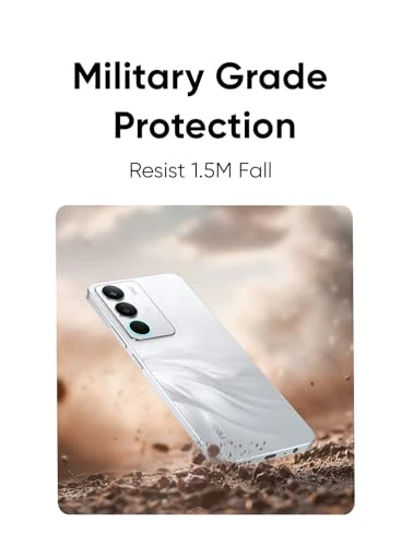 realme C71 Dual-SIM-Smartphone, 6 GB RAM + 128 GB Speicher, 16,9 cm (6,7 Zoll) 120 Hz Display, 50 MP AI-Kamera, 6300 mAh Akku, 45 W Schnellladung, White Swan, Android 15, 12 m Garantie (White Swan) - Image 3