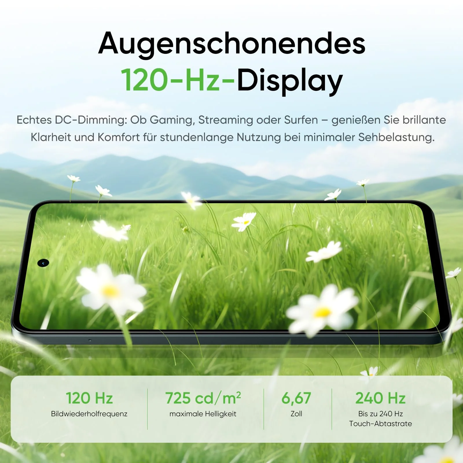 realme C71 Smartphone 8 + 256 GB, 5G Handy, 50 MP Kamera, 6,67 Zoll bis 120 Hz Display, 6000 mAh großer Akku, Stoßfestigkeit in Militärqualität, NFC, Waldeule, ohne Adapter - Image 6