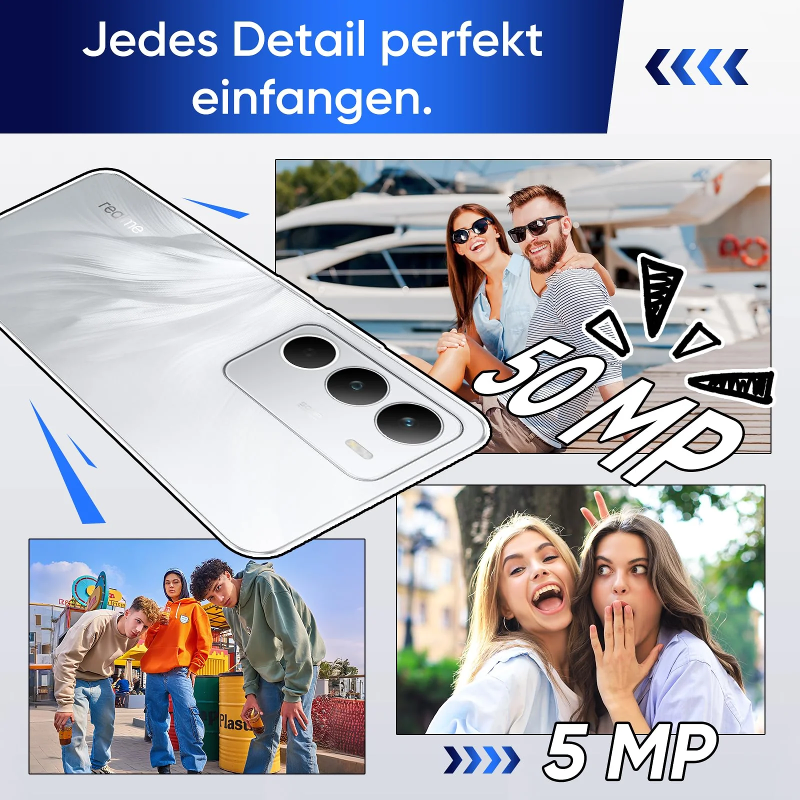 realme C71 Smartphone 8 + 256 GB, 5G Handy, 50 MP Kamera, 6,67 Zoll bis 120 Hz Display, 6000 mAh großer Akku, Stoßfestigkeit in Militärqualität, NFC, Waldeule, ohne Adapter - Image 7
