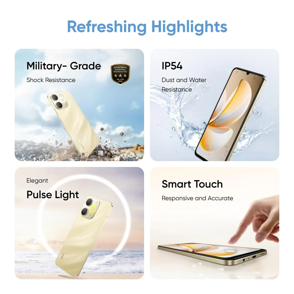 realme Note 70T Smartphone 4+256 GB, 6.000 mAh Akku, 15 W Schnellladung mit 6 W Rückladung, 24 GB dynamischer RAM, Display mit 90 Hz Sehkomfort, Schwarz - Image 6