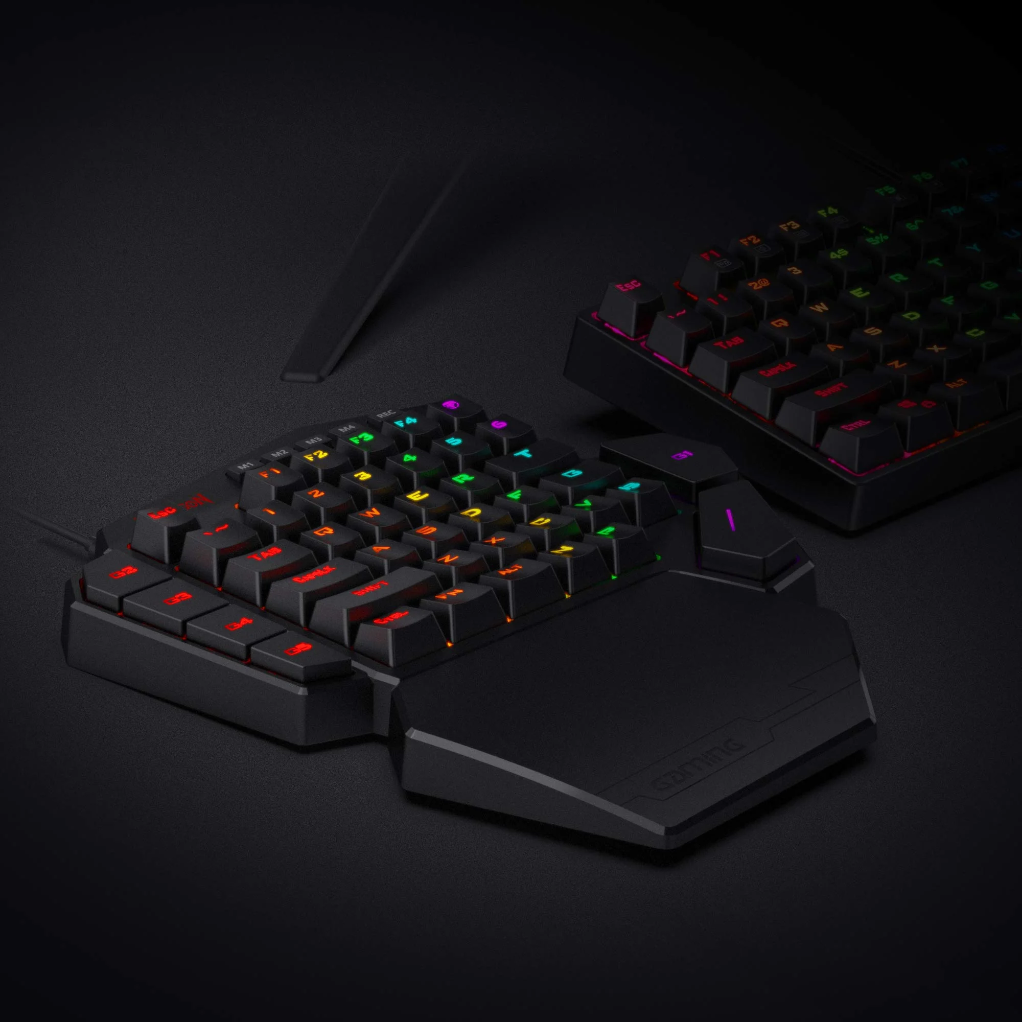 Redragon K585 DITI Einhand RGB Mechanische Gaming-Tastatur, Blaue Schalter, Typ-C Professionelle Gaming-Tastatur mit 7 Integrierten Makrotasten, Abnehmbare Handgelenkstütze, 42 Tasten - Image 10