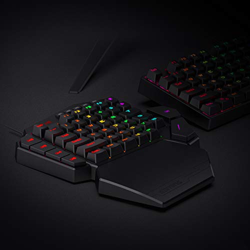 Redragon K585 DITI Einhand RGB Mechanische Gaming-Tastatur, Blaue Schalter, Typ-C Professionelle Gaming-Tastatur mit 7 Integrierten Makrotasten, Abnehmbare Handgelenkstütze, 42 Tasten - Image 8