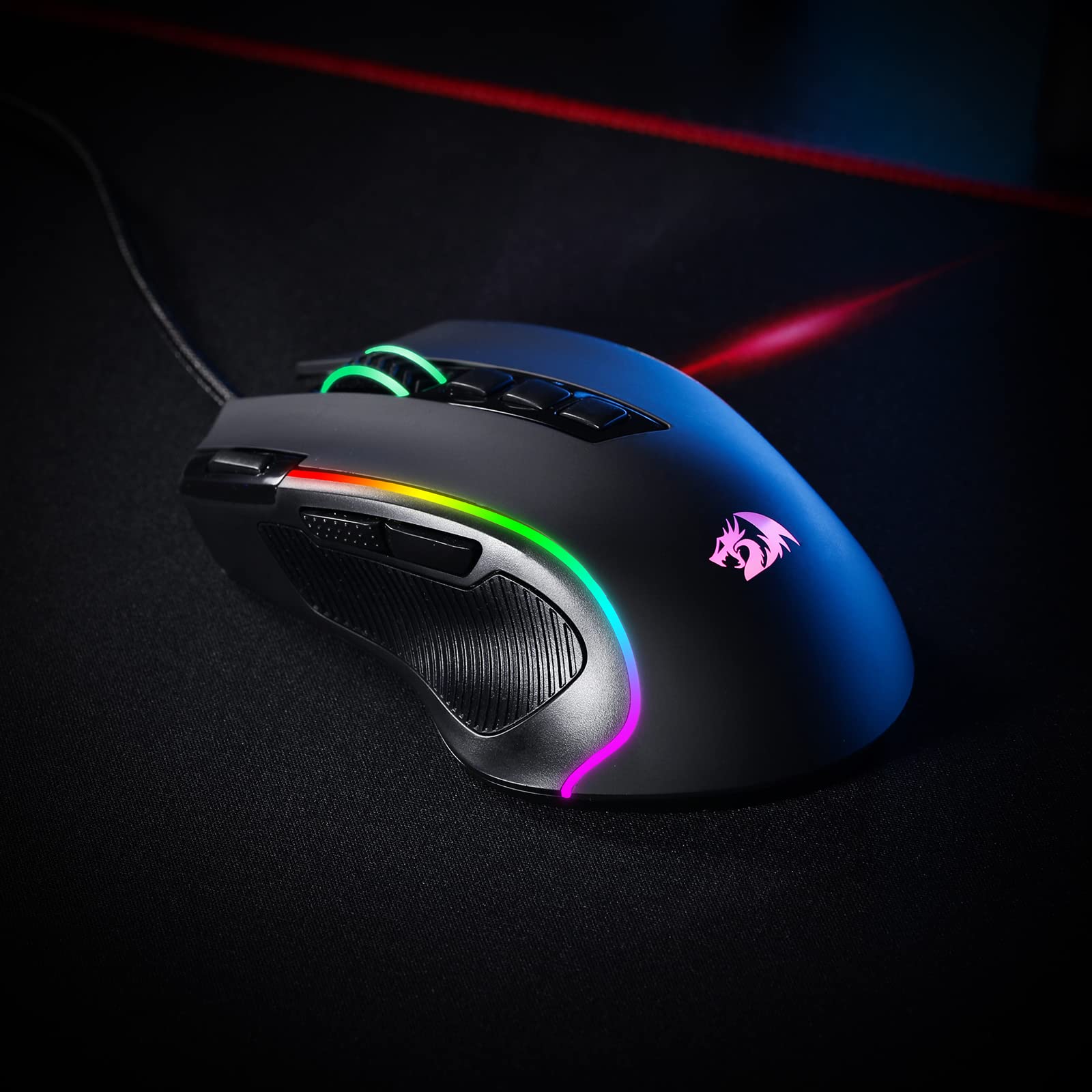 Redragon M612 Predator RGB Gaming Maus, 8000 DPI kabelgebundene optische Maus mit 11 programmierbaren Tasten & 5 Hintergrundbeleuchtungsmodi, Software unterstützt DIY Keybinds Rapid - Image 5
