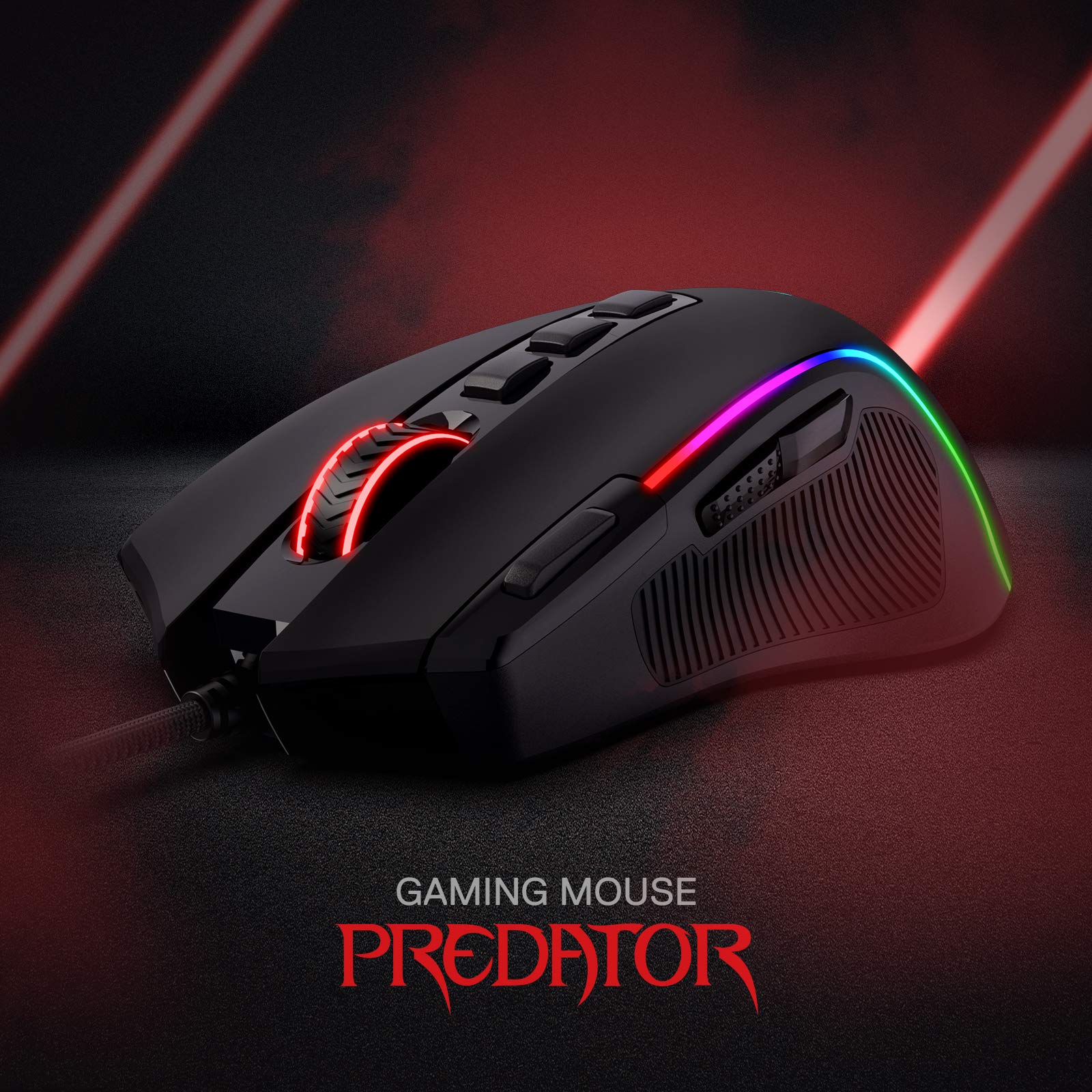 Redragon M612 Predator RGB Gaming Maus, 8000 DPI kabelgebundene optische Maus mit 11 programmierbaren Tasten & 5 Hintergrundbeleuchtungsmodi, Software unterstützt DIY Keybinds Rapid - Image 8