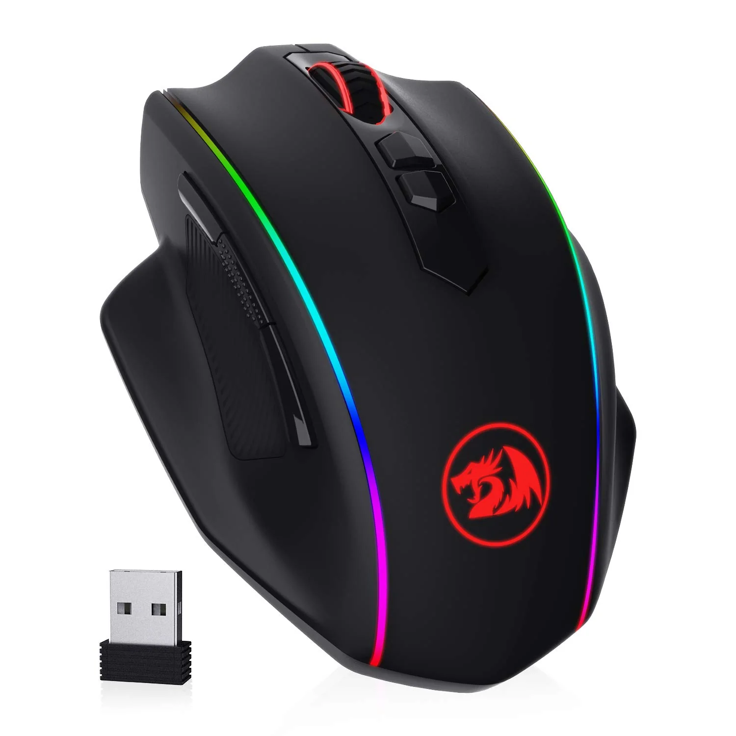 Redragon M686 Vampire Elite Kabellose Gaming Maus, 16000 DPI Kabelgebunde/Kabellose Maus mit Professionellem Sensor, 45-Stunden-Dauerleistung, Anpassbarem Makro und RGB-Hintergrundbeleuchtung - Image 2