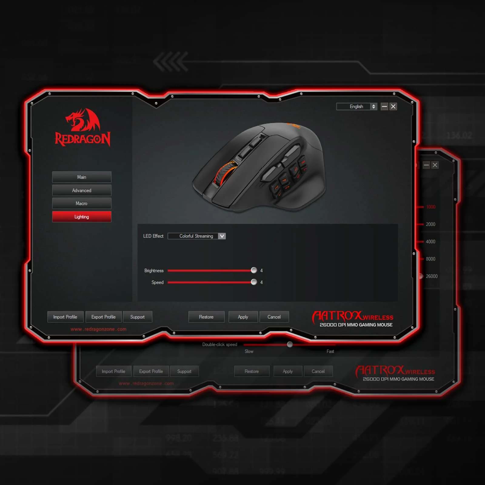 Redragon M811 Pro Wireless MMO Gaming Maus, 15 Programmierbare Tasten, RGB-Maus, 10 Seitlichen Makrotasten, Software Unterstützt DIY Tastaturbelegungen & Hintergrundbeleuchtung - Image 2