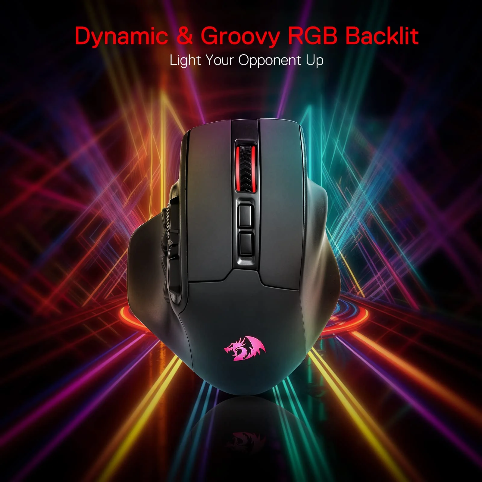 Redragon M811 Pro Wireless MMO Gaming Maus, 15 Programmierbare Tasten, RGB-Maus, 10 Seitlichen Makrotasten, Software Unterstützt DIY Tastaturbelegungen & Hintergrundbeleuchtung - Image 5
