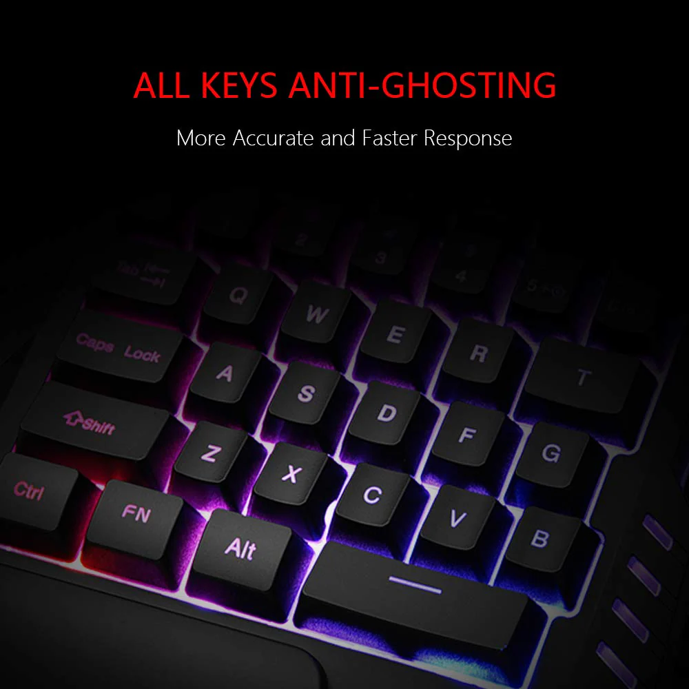 RedThunder Einhand-Gaming-Tastatur mit RGB-Hintergrundbeleuchtung und 35 Tasten Tragbare Mini Ergonomischer Gamecontroller für PC PS4 Xbox Gamer. - Image 6