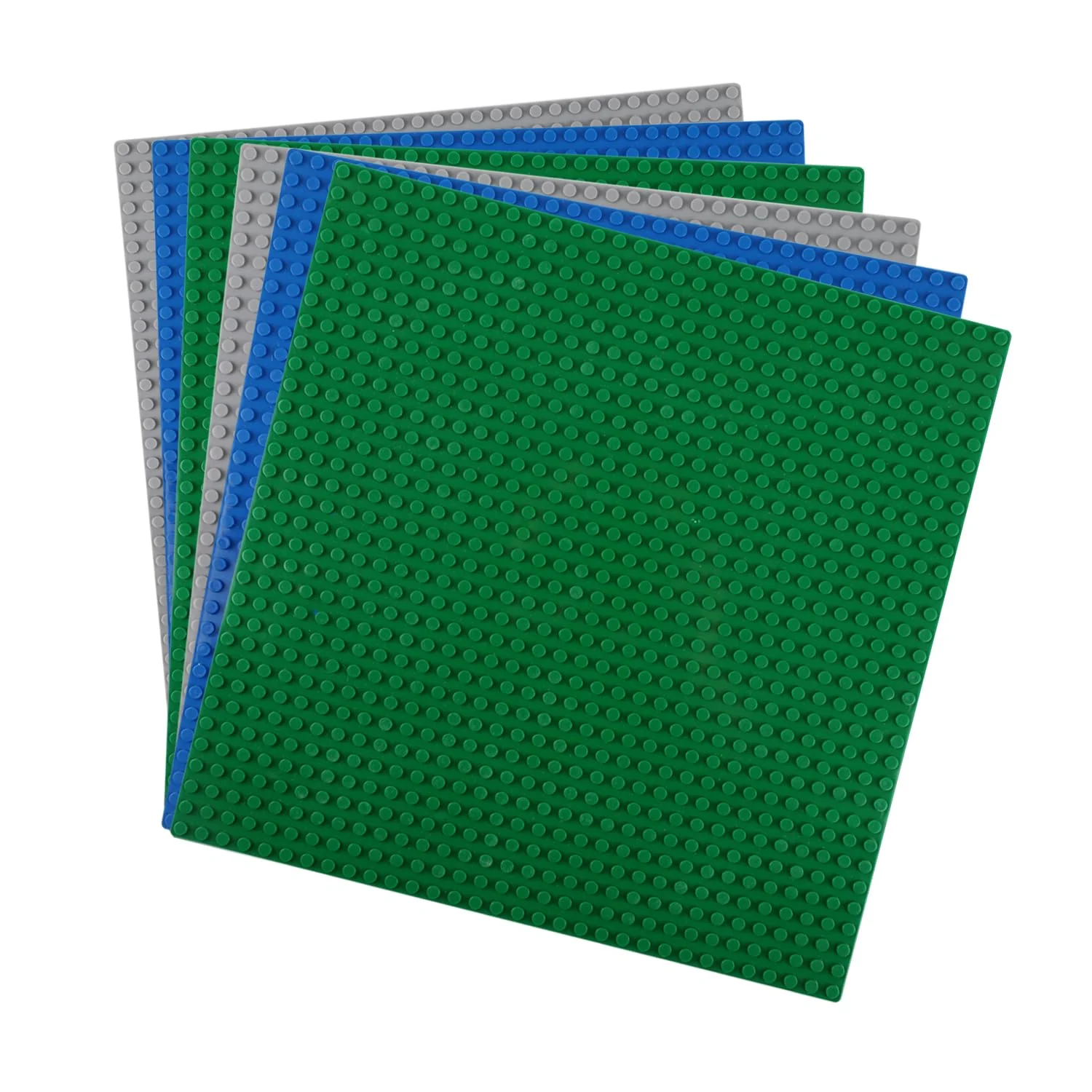 Reenwee 6 Packungen Classic Grundplatten, 10x10 Zoll mit 32x32 Stollen, Bauklötze Grundplatte, quadratische Grundplatten 32x32 Bauen und langlebige und stabile Anzeigetafel (blau*2,grün*2,grau*2) - Image 10