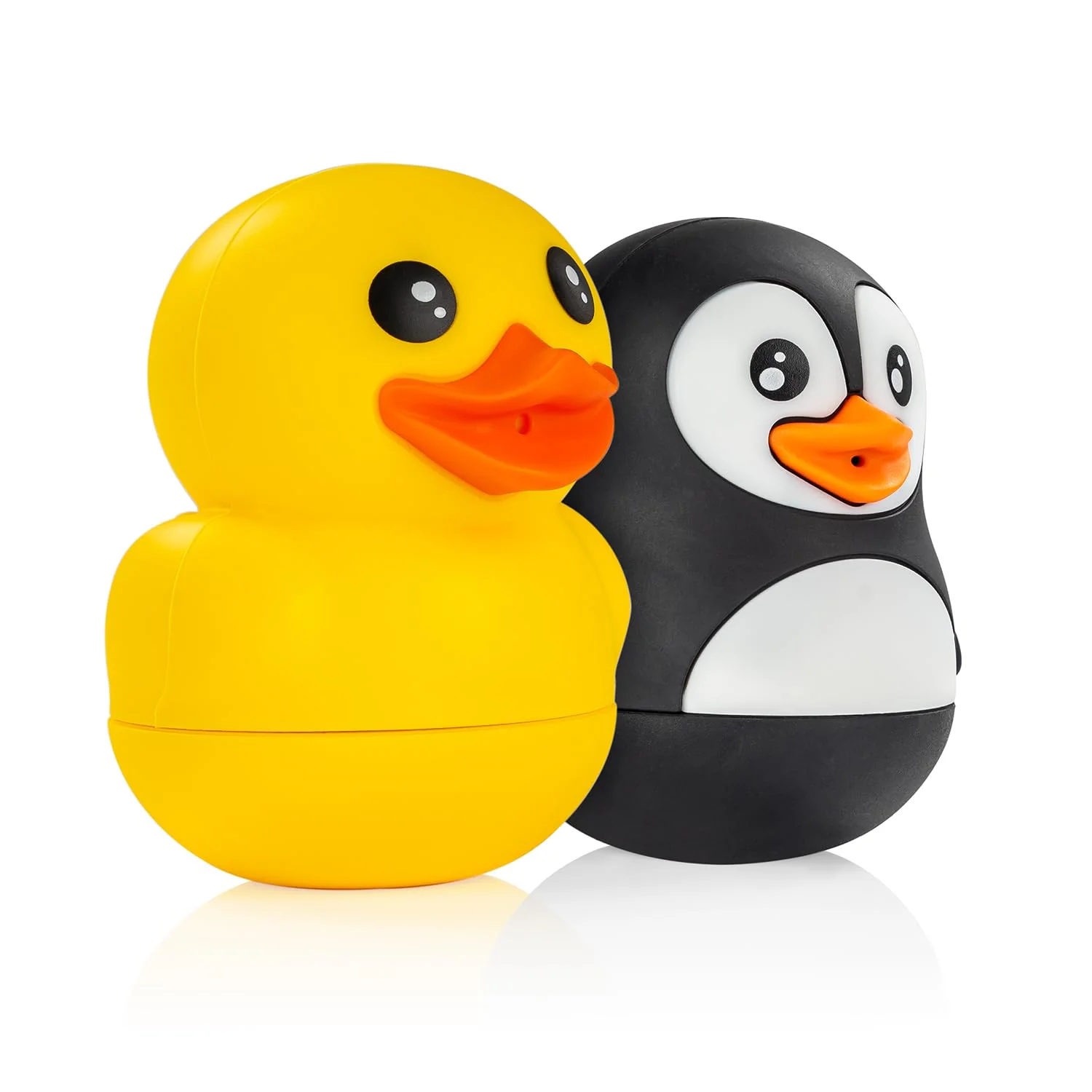 reer MyHappyBath Toys Badetiere Ente & Pinguin | Badespielzeug für Babys und Kinder ab 6 Monaten | Spritztiere | Spaßiges Badewannenspielzeug - Image 2