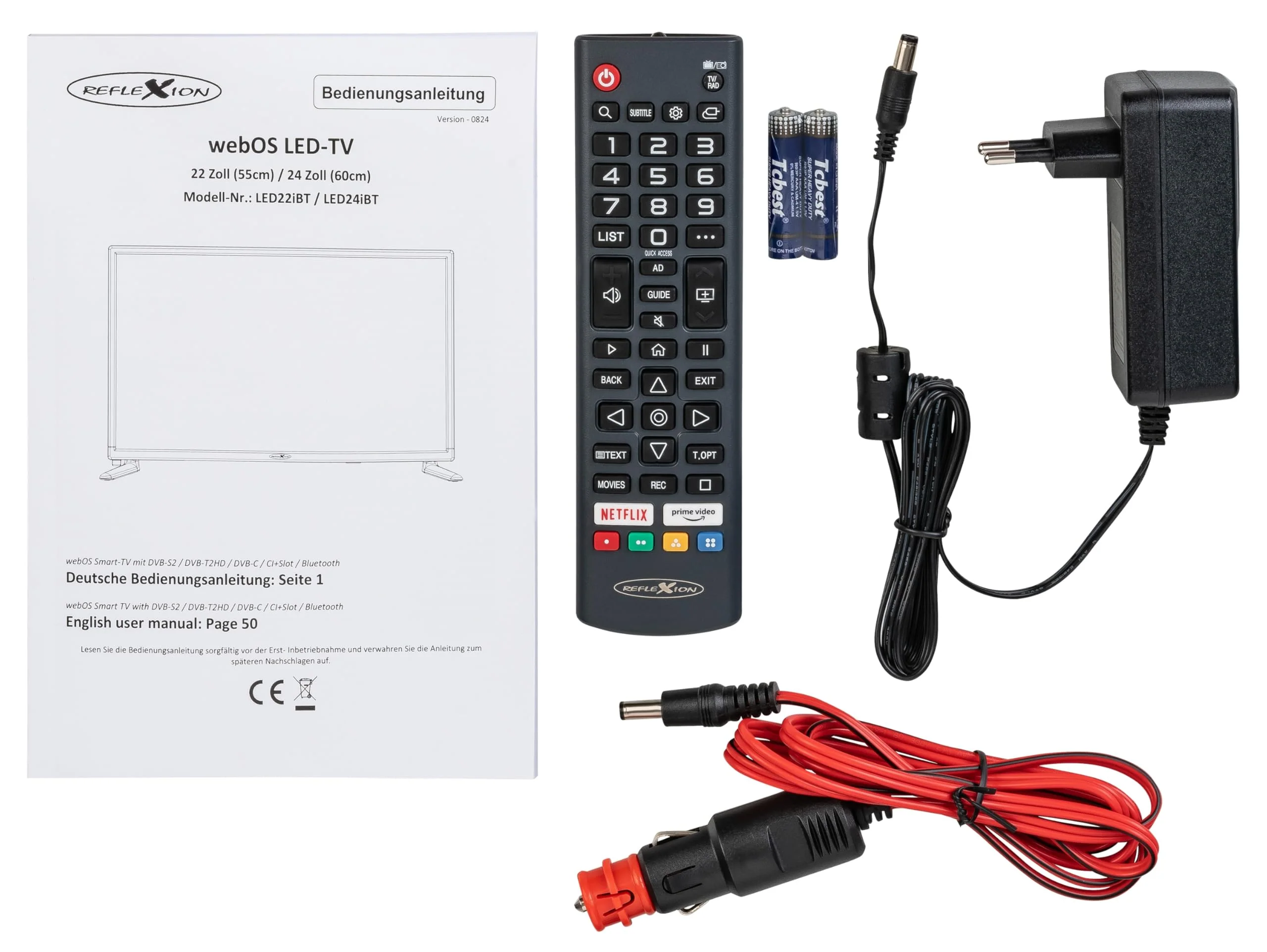 REFLEXION LED24IBT Smart LED Fernseher, LG webOSHub, 60 cm / 24 Zoll, Wohnwagen/Wohnmobil/Camping/Caravan/Boot/LKW TV, 12/230 Volt, Full HD, Triple Tuner, DVB-T2HD, DVB-S2, DVB-C, Bluetooth, WLAN - Image 10