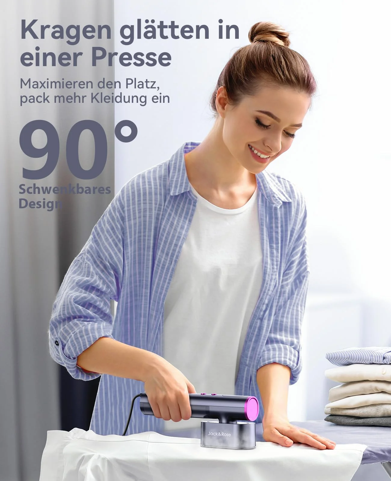 Reise Dampfglätter mit weltweiter Spannung(100-240V), Tragbare Steamer für Kleidung, 2-in-1 Reisebügeleisen 1000W Steam iron, 15s schnelles Aufheizen Steamer dampfglätter für Globale Reisen & Zuhause - Image 10