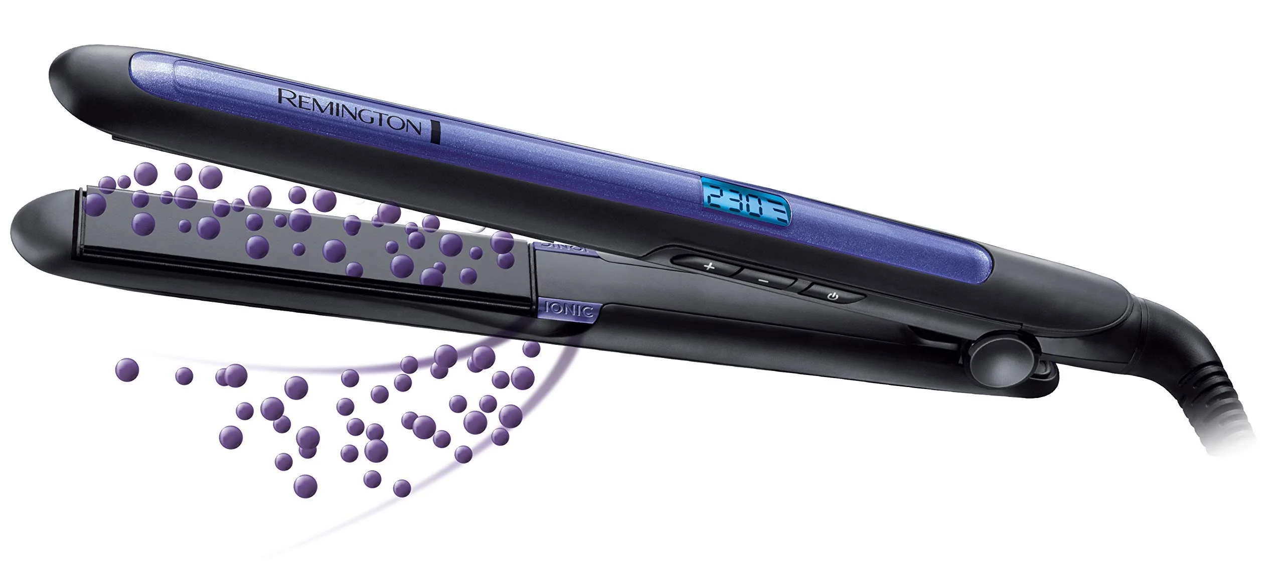 Remington Glätteisen [dreifache Ionen-Technologie: weniger Frizz & statische Aufladung] Pro-Ion (Ultra-Turmalin-Keramikbeschichtung, LCD-Display,150-230°C,Temp.-Boost-Funktion) Haarglätter S7710 - Image 5