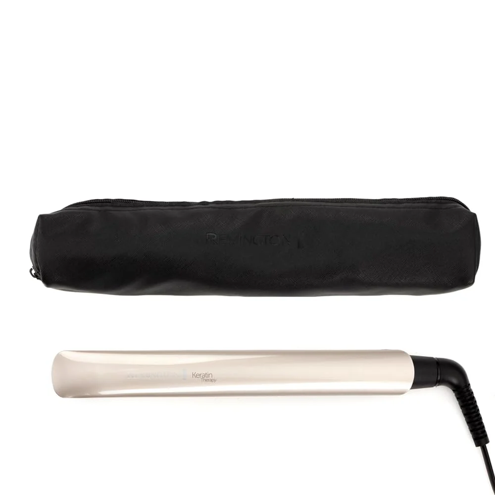 Remington Glätteisen Profi [Hitzeschutzsensor um Haarschäden zu verringern] Keratin Protect (hochwertige Keratin-Keramikbeschichtung mit Mandelöl) Digitales Display, 160-230°C, Haarglätter S8593 - Image 4