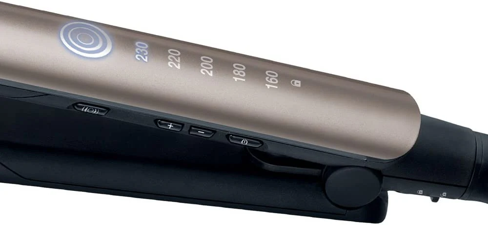 Remington Glätteisen Profi [Hitzeschutzsensor um Haarschäden zu verringern] Keratin Protect (hochwertige Keratin-Keramikbeschichtung mit Mandelöl) Digitales Display, 160-230°C, Haarglätter S8593 - Image 9