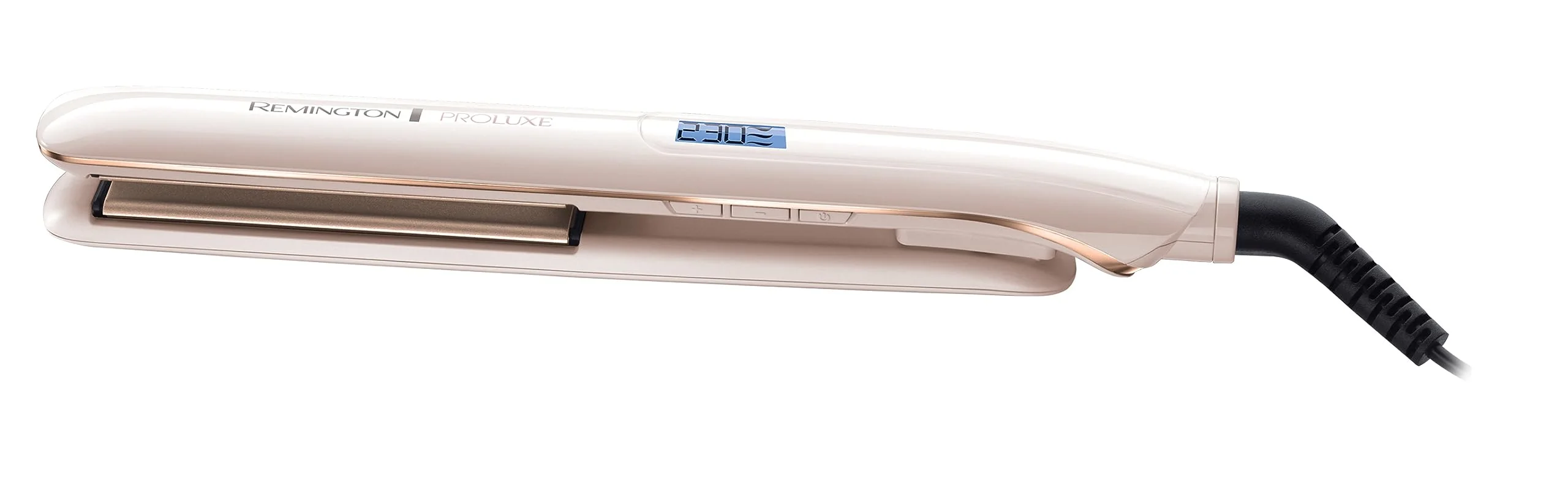 Remington Glätteisen PROluxe (OPTIheat-Technologie für lang anhaltende Styling-Ergebnisse in nur einem Zug & Ultimate-Glide-Keramikbeschichtung) LCD-Display, 150-230°C, Haarglätter S9100 - Image 4