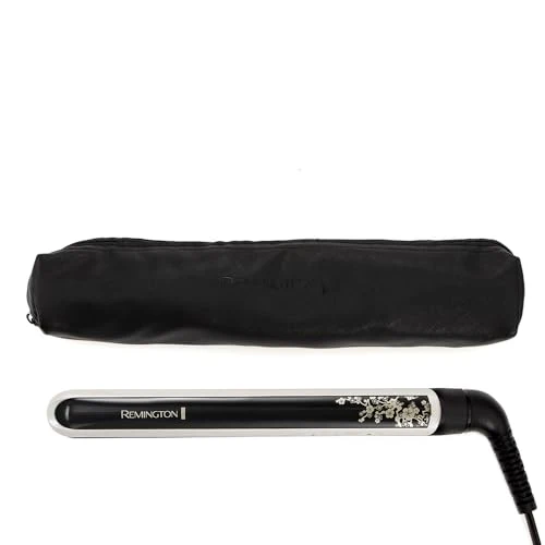 Remington Glätteisen [Testsieger] Pearl (hochwertige Keramikbeschichtung mit echten Perlen für eine gleichmäßige Wärmeverteilung) LCD-Display, 150-235°C, inkl. Aufbewahrungstasche, Haarglätter S9501 - Image 5