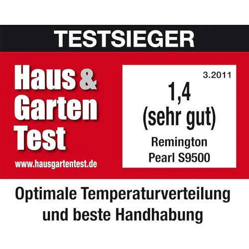 Remington Glätteisen [Testsieger] Pearl (hochwertige Keramikbeschichtung mit echten Perlen für eine gleichmäßige Wärmeverteilung) LCD-Display, 150-235°C, inkl. Aufbewahrungstasche, Haarglätter S9501 - Image 6