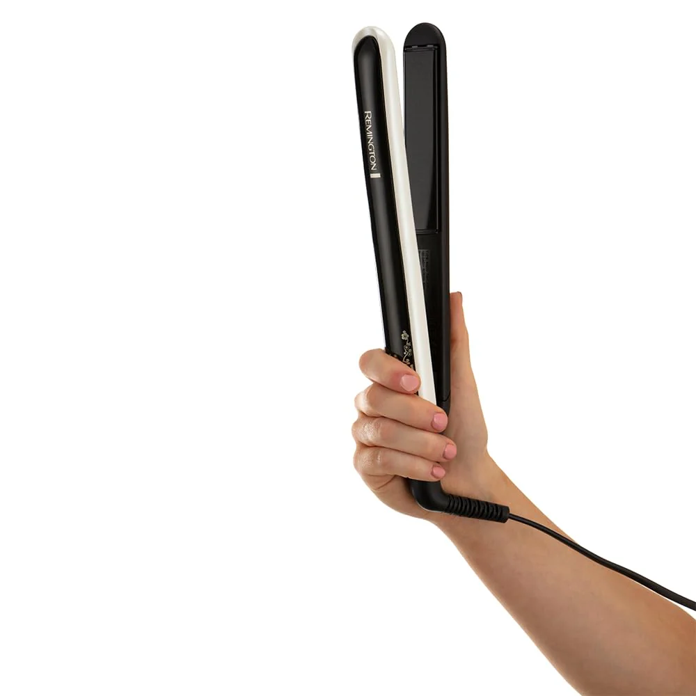 Remington Glätteisen [Testsieger] Pearl (hochwertige Keramikbeschichtung mit echten Perlen für eine gleichmäßige Wärmeverteilung) LCD-Display, 150-235°C, inkl. Aufbewahrungstasche, Haarglätter S9501 - Image 8