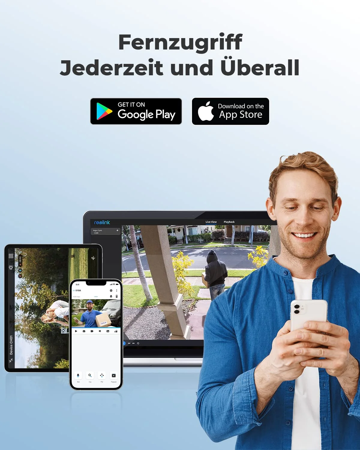 Reolink 2 Stück 4K Smarte PoE IP Kamera Outdoor mit Personen-/Autoerkennung, 8MP Überwachungskamera Aussen mit microSD Kartensteckplatz, 30m IR Nachtsicht, IP67, Zeitraffer, Fernzugriff, RLC-810A - Image 2
