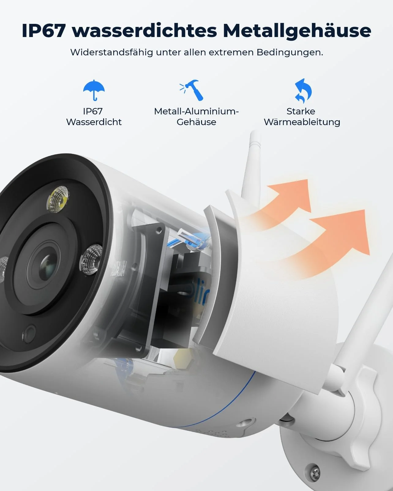 Reolink 4K Wi-Fi 6 Überwachungskamera, 5/2,4 GHz WLAN Kamera Outdoor mit IP67 Metallgehäuse, Menschen-/Fahrzeug-/Haustiererkennung, Farbnachtsicht, 2-Wege-Audio, 24/7-Aufzeichnung, RLC-810WA - Image 4