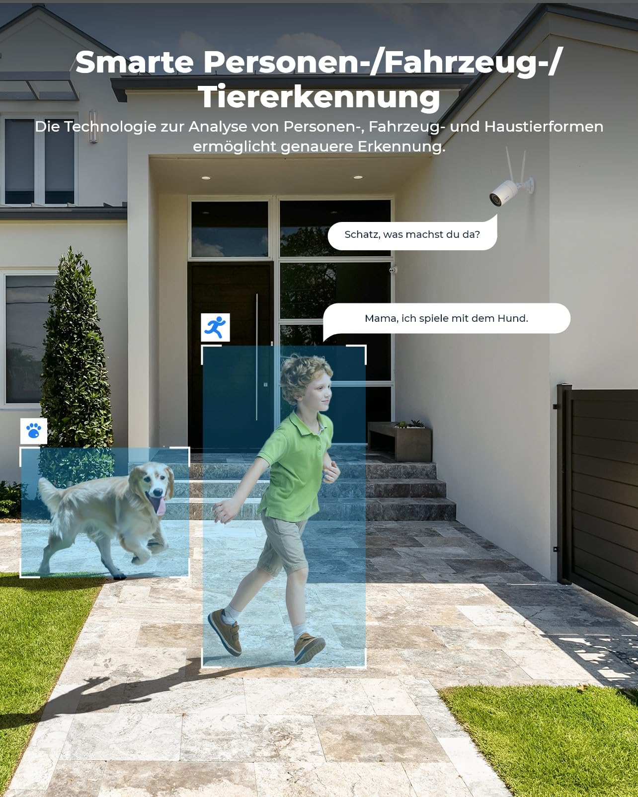 Reolink 4K Wi-Fi 6 Überwachungskamera, 5/2,4 GHz WLAN Kamera Outdoor mit IP67 Metallgehäuse, Menschen-/Fahrzeug-/Haustiererkennung, Farbnachtsicht, 2-Wege-Audio, 24/7-Aufzeichnung, RLC-810WA - Image 6