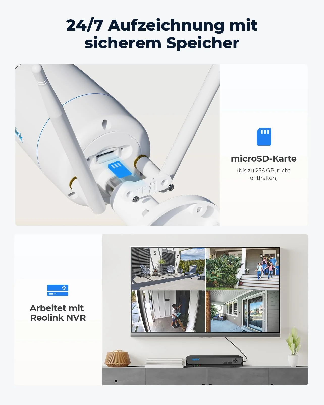Reolink 4K Wi-Fi 6 Überwachungskamera, 5/2,4 GHz WLAN Kamera Outdoor mit IP67 Metallgehäuse, Menschen-/Fahrzeug-/Haustiererkennung, Farbnachtsicht, 2-Wege-Audio, 24/7-Aufzeichnung, RLC-810WA - Image 8