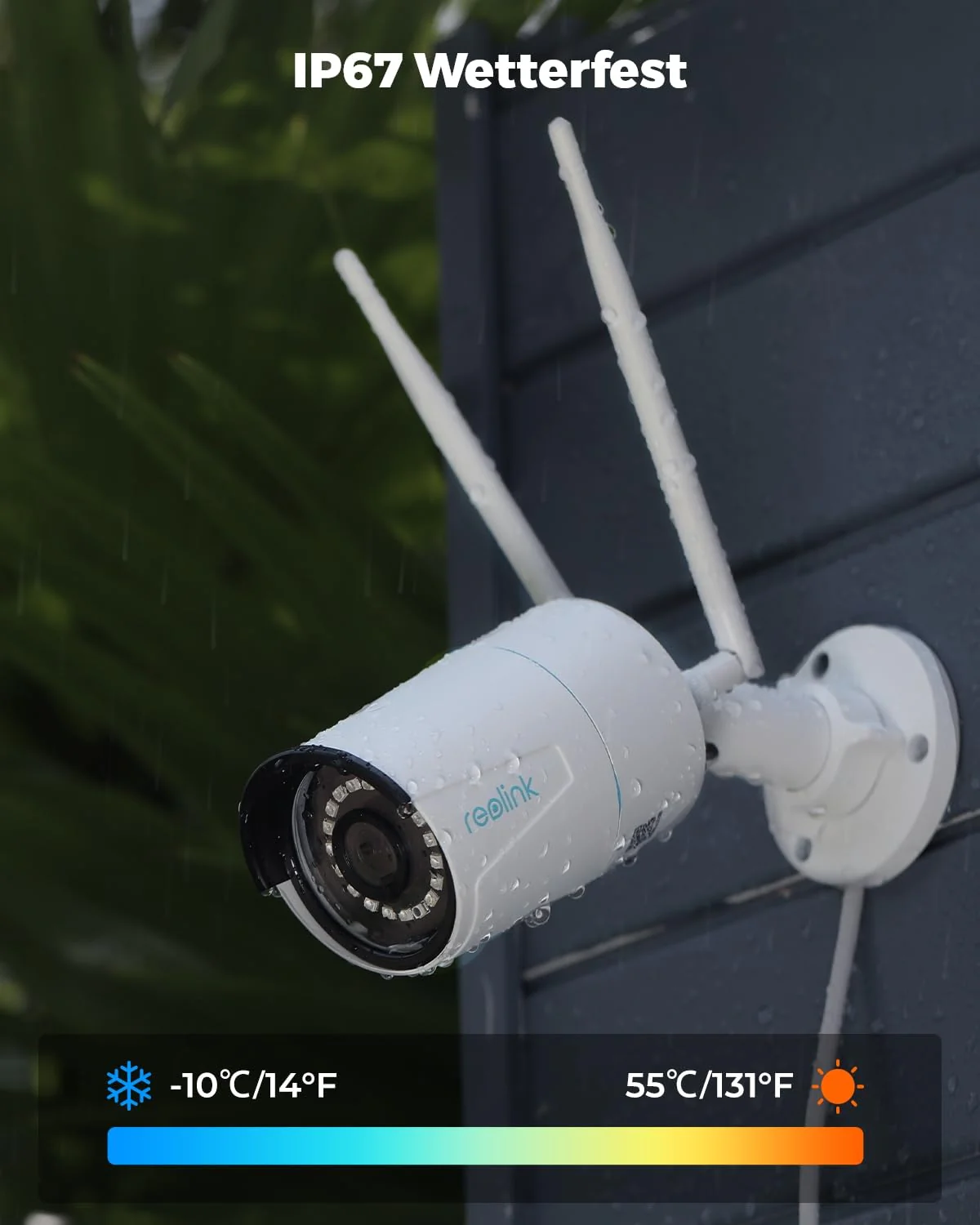 Reolink 5MP WLAN Kamera Outdoor, 2,4GHz/5GHz WLAN CCTV IP Kamera Aussen mit Person/Auto/Tiererkennung, IP67 Wetterfest, Nachtsicht, Bewegungsmelder, SD-Kartenslot, Zeitraffer, Außenkamera RLC-510WA - Image 2