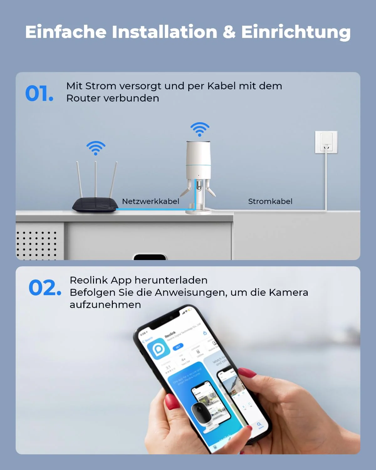 Reolink 5MP WLAN Kamera Outdoor, 2,4GHz/5GHz WLAN CCTV IP Kamera Aussen mit Person/Auto/Tiererkennung, IP67 Wetterfest, Nachtsicht, Bewegungsmelder, SD-Kartenslot, Zeitraffer, Außenkamera RLC-510WA - Image 6