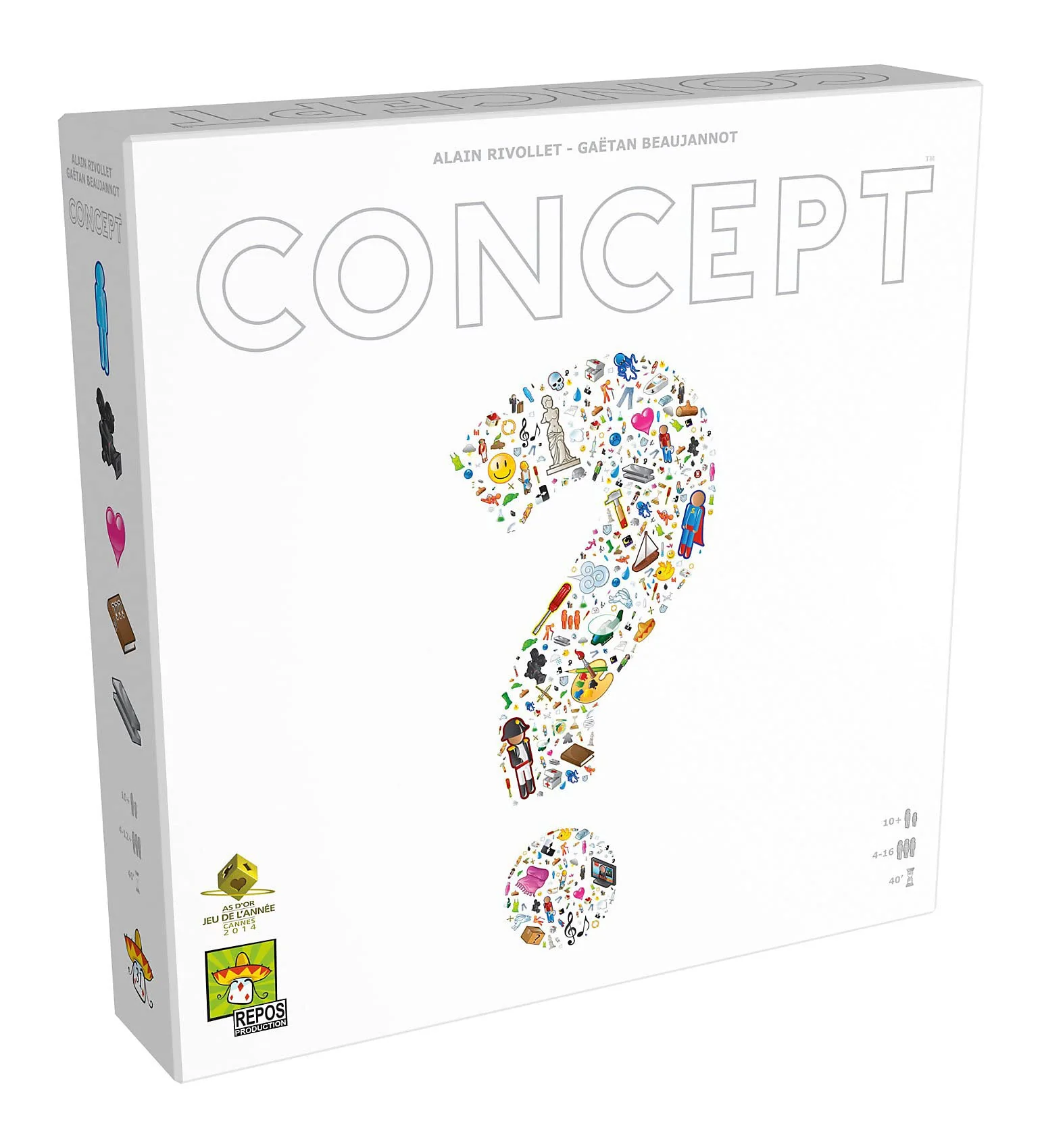 Repos Production, UNbox Now, Concept, Grundspiel, Familienspiel, Nominiert zum Spiel des Jahres 2014, 4-12 Spieler, Ab 10+ Jahren, 40+ Minuten, Deutsch