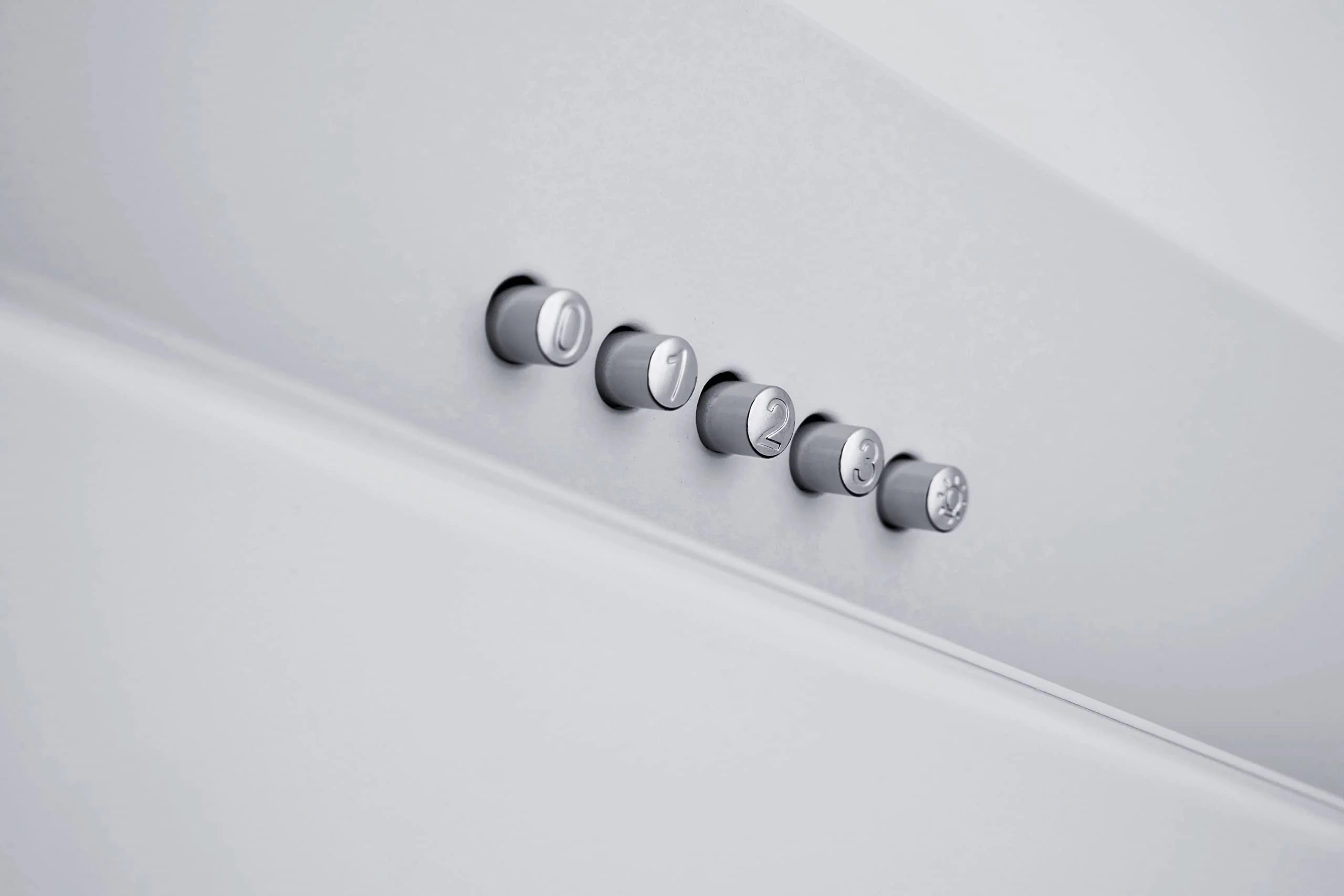 Respekta Dunstabzugshaube kopffrei/Dunstabzugshaube schräg 60 cm/Metallgehäuse mit Glasschirm in Weiß/Abluft - und Umluftfunktion / CH33060WB / B / 51 – 63,5 dB - Image 5