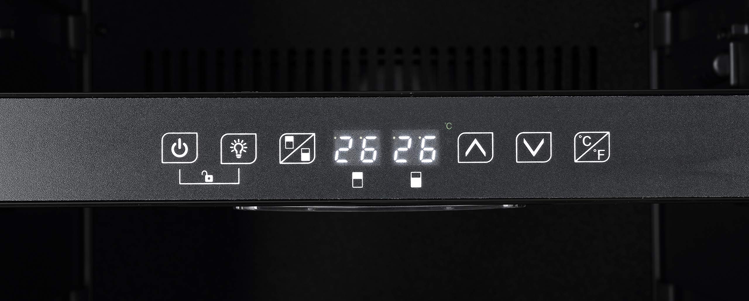 Respekta Weinkühlschrank freistehend für 49 Standardflaschen / 116 L Nutzinhalt/Regelbares Thermostat 5° - 22°C/Touch Control/LED Leuchte/Wechselbarer Türanschlag/Max. 41 dB/WKS 49 - Image 5