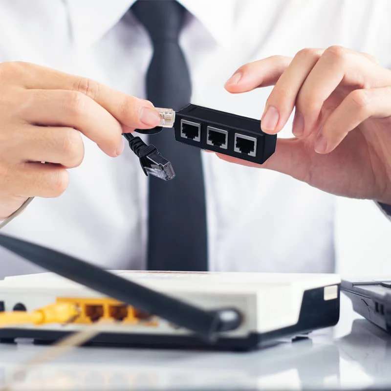 Retoo LAN splitter 1 auf 3, RJ45 Ethernet Splitter, Ethernet-Verlängerungskabelkabel, Transfer-Anschluss-Splitter, Netzwerk Splitter, 1 Stecker auf 3 Buchse, LAN Anschluss Verteiler - Image 4