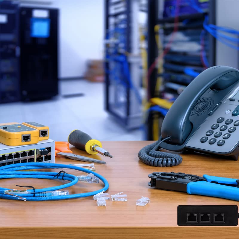 Retoo LAN splitter 1 auf 3, RJ45 Ethernet Splitter, Ethernet-Verlängerungskabelkabel, Transfer-Anschluss-Splitter, Netzwerk Splitter, 1 Stecker auf 3 Buchse, LAN Anschluss Verteiler - Image 5