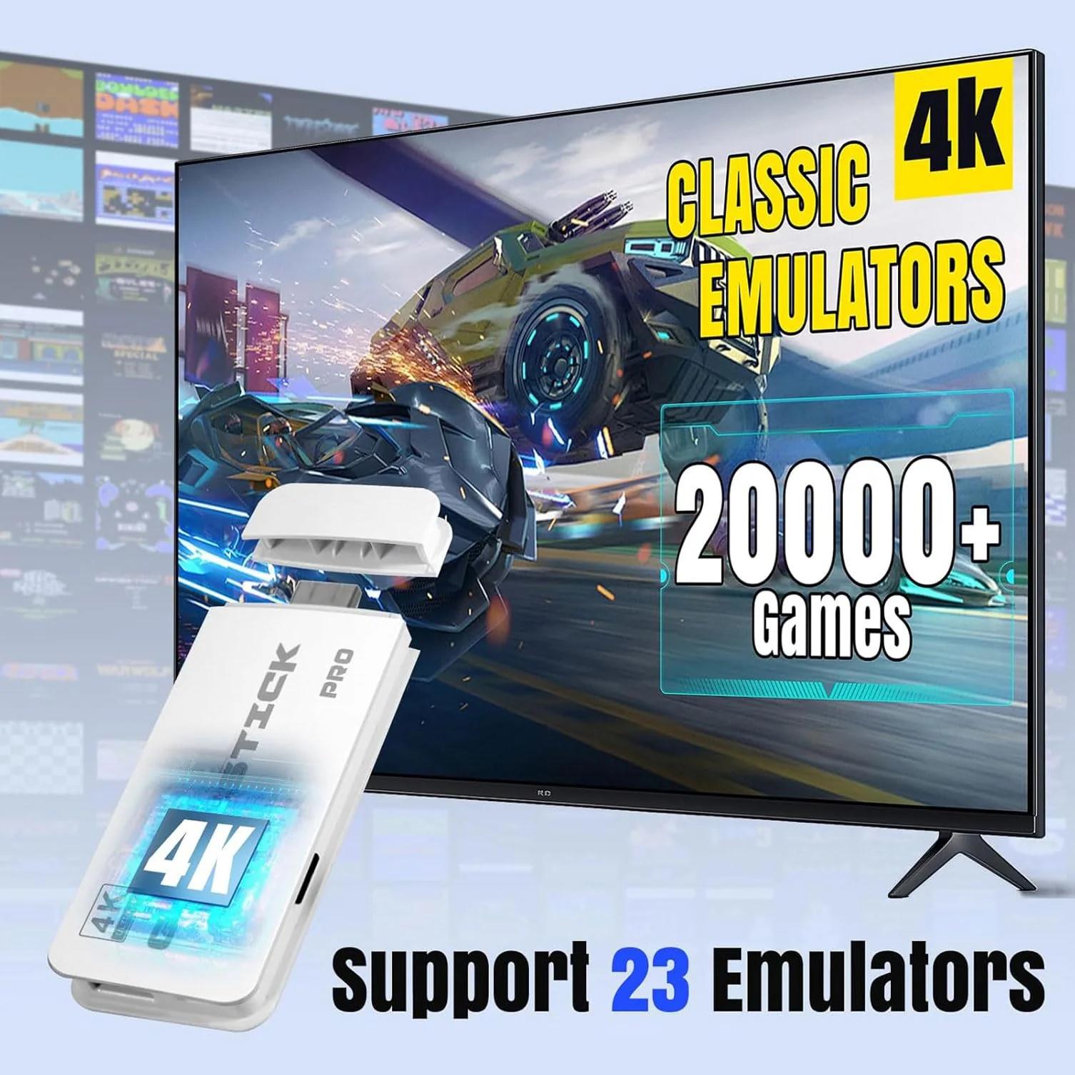 Retro Konsole mit über 20.000 Spielen – HDMI Retro Spielekonsole für TV – Plug & Play mit 2 komfortablen Controllern – Geschenkidee für Familie & Freunde (128G) - Image 6