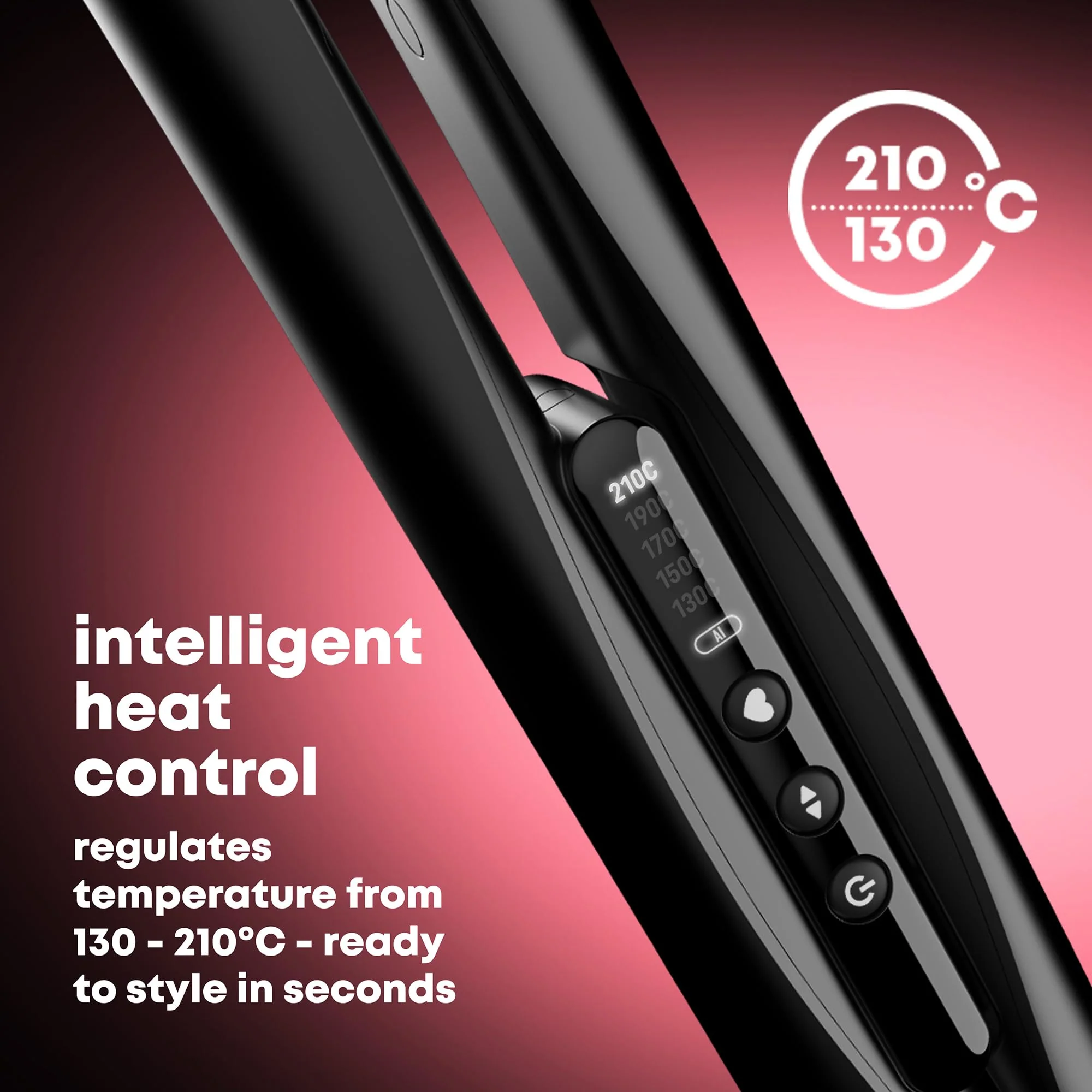 Revamp Progloss Ion Shine Keramik-Glätteisen mit Ionen-Technologie für jederzeit frizzfreie Ergebnisse, angereichert mit Progloss Smooth Keratin, Argan- und Kokosöl, verschiedene Hitzestufen, Schwarz - Image 5