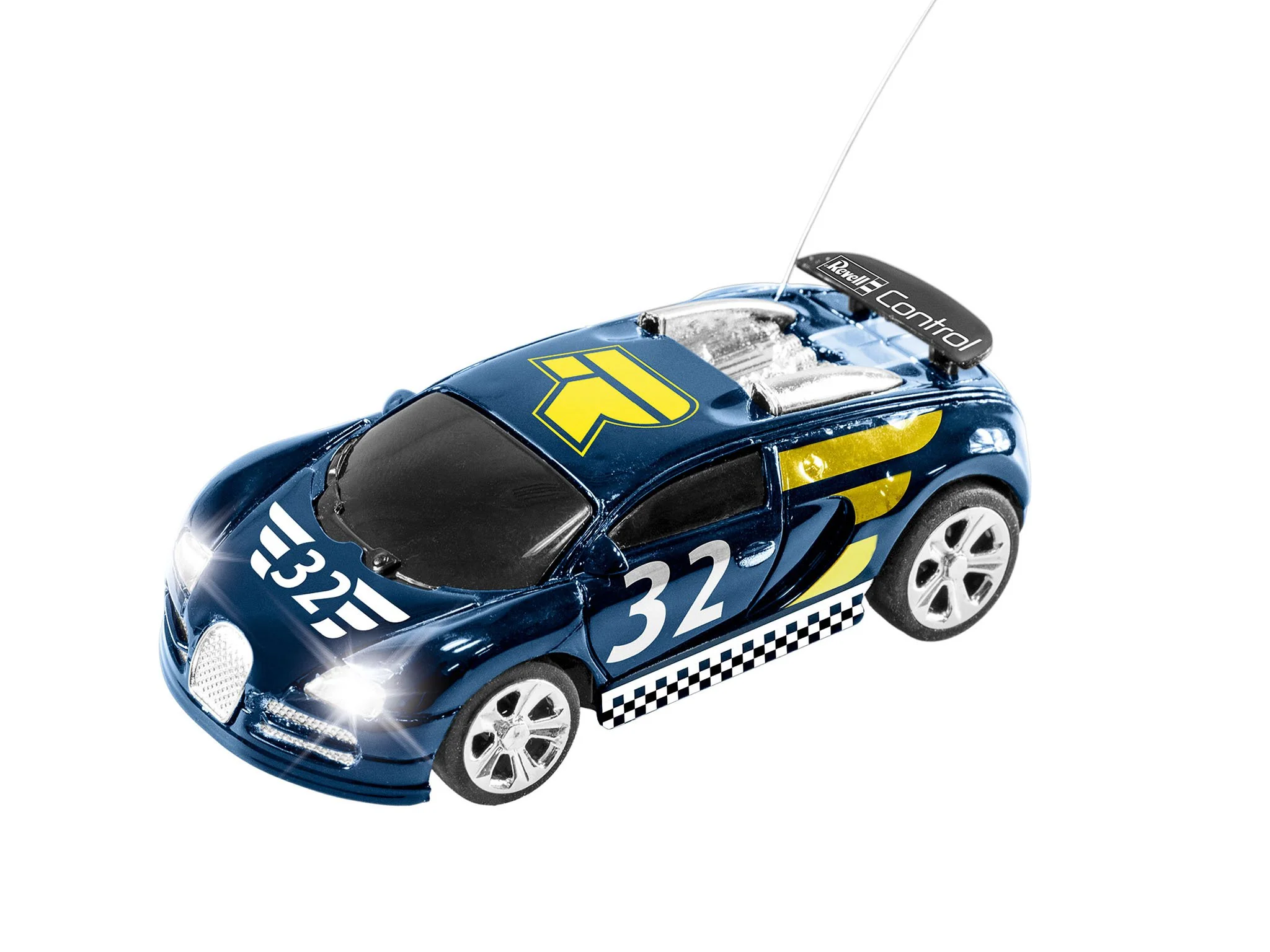 Revell Control Mini RC Car Racer I I Maßstab 1:43 I Ideal für Kinder und Rennbegeisterte I Zwei Betriebsfrequenzen für packende Rennen I Geeignet für Innen- und Außenbereiche, Blau - Image 5