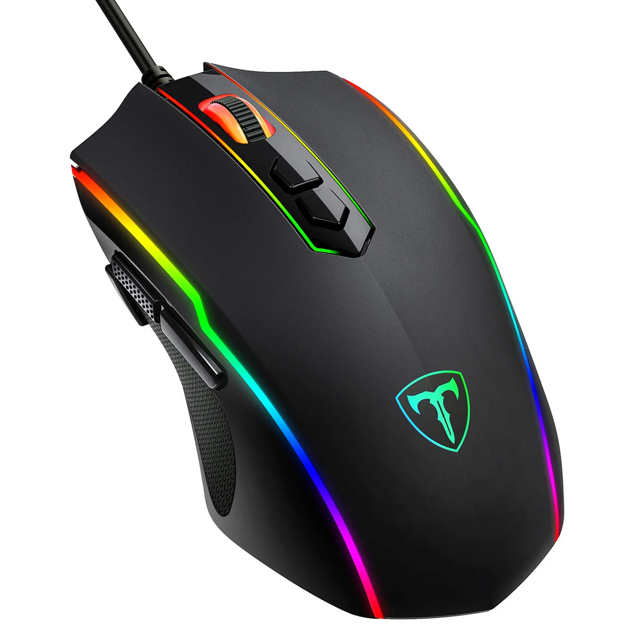 RGB Gaming Maus,Vollion Gamer Maus mit 8 Programmierbare Tasten 7200DPI/RGB-Beleuchtung/Anpassbare Spielprofile,USB-Wired mit ergonomisches Design für MMO, MOBA oder FPS Games für PC/Mac - Image 5