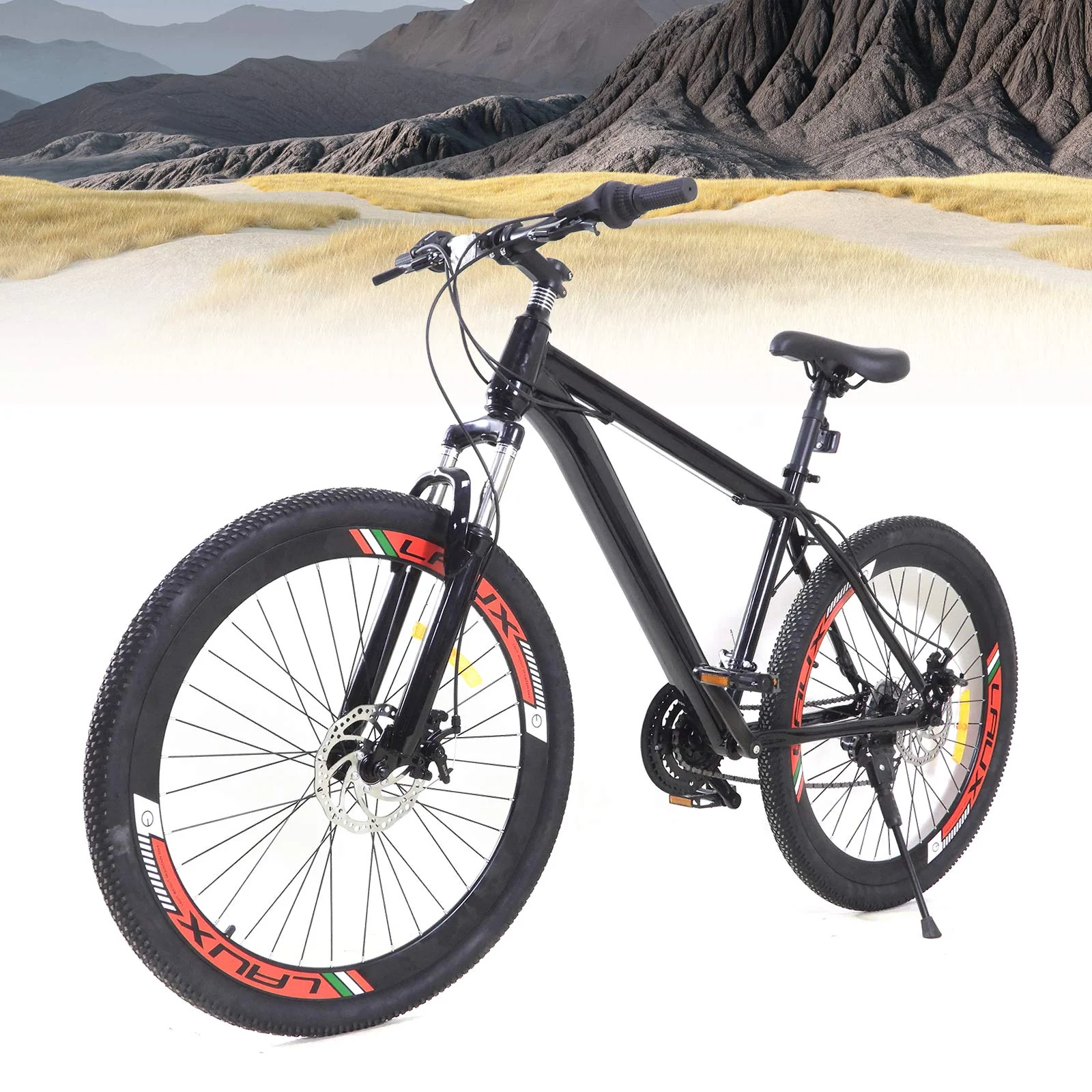 RibasuBB 26 Zoll Mountainbike Fahrrad 21 Gang-Schaltung, Jugendfahrrad Cycling MTB Fahrrad Outdoor Sportstadt Fahrrad