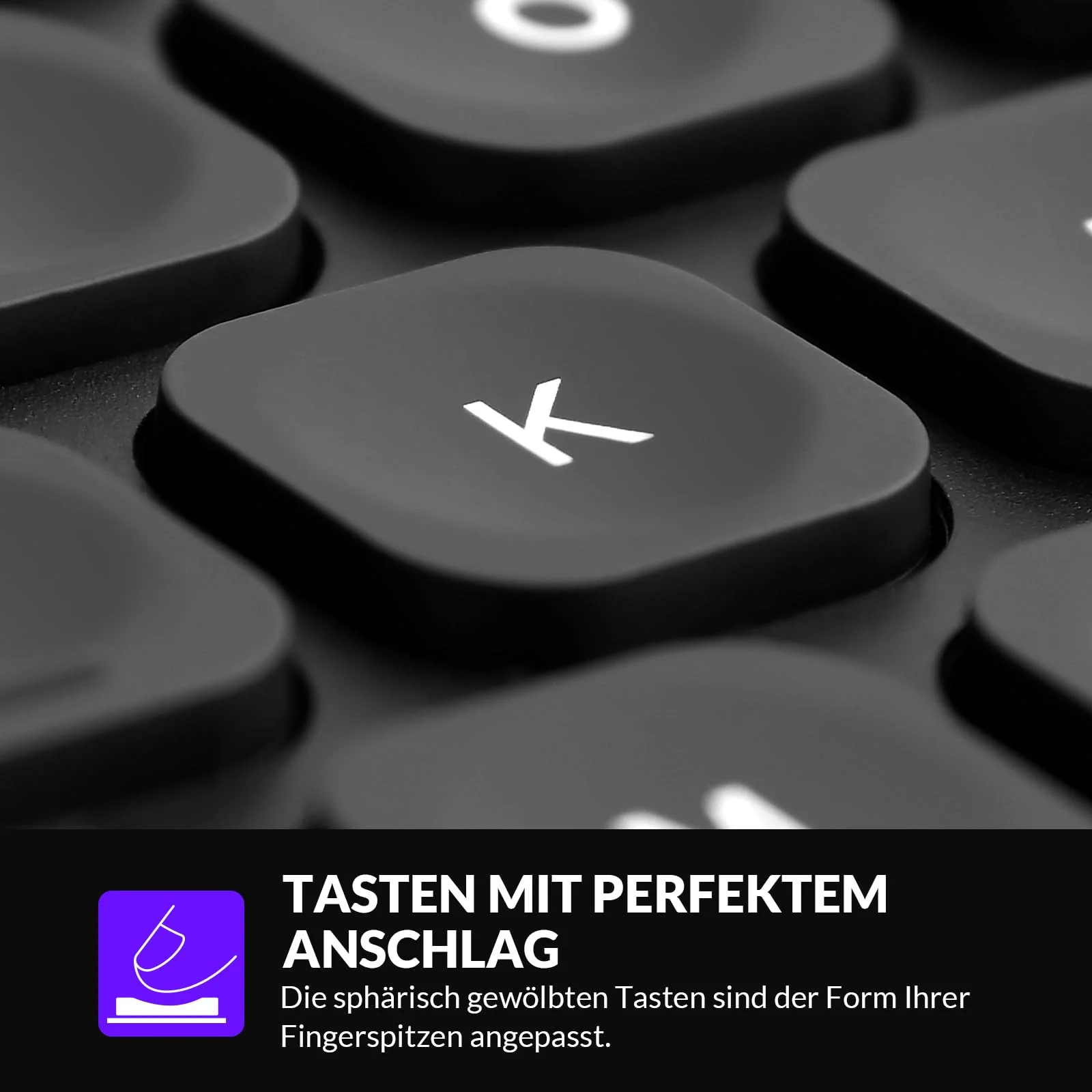 Rii Bluetooth Tastatur Kabellos, Gaming Tastatur Bluetooth mit QWERTZ, Tastatur Gaming Keyboard mit Halterung, Kabellose Tastatur Beleuchtet für PC/Tablet - Image 2