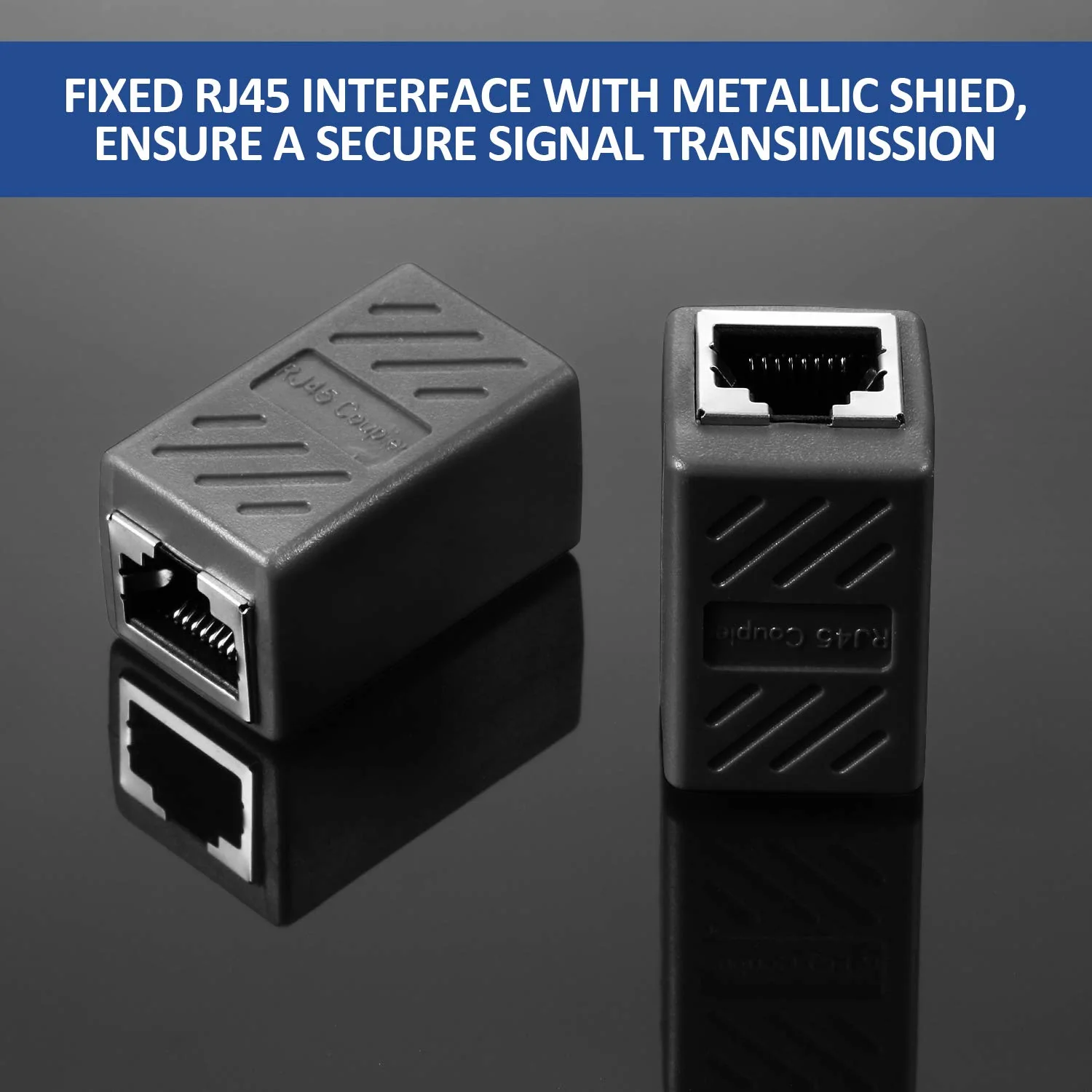 RJ45 Koppler, Ethernet Erweiterung Adapter Netzwerk Ethernet Verbinder für Cat7/Cat6/Cat5e/Cat5 Ethernet Netzwerk Kabel Koppler Weiblich zu Weiblich (Schwarz, 10 Stücke) - Image 5