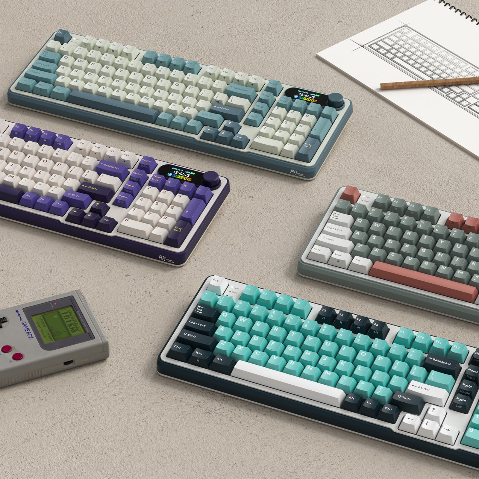 RK ROYAL KLUDGE S98 Mechanische Tastatur mit Smart Display & Knopf, Top Mount 96% Kabellose Mechanische Tastatur BT/2.4G/USB-C, Hot-Swap-fähige, Software-Unterstützung, Massiver Akku, 98 Tasten - Image 2