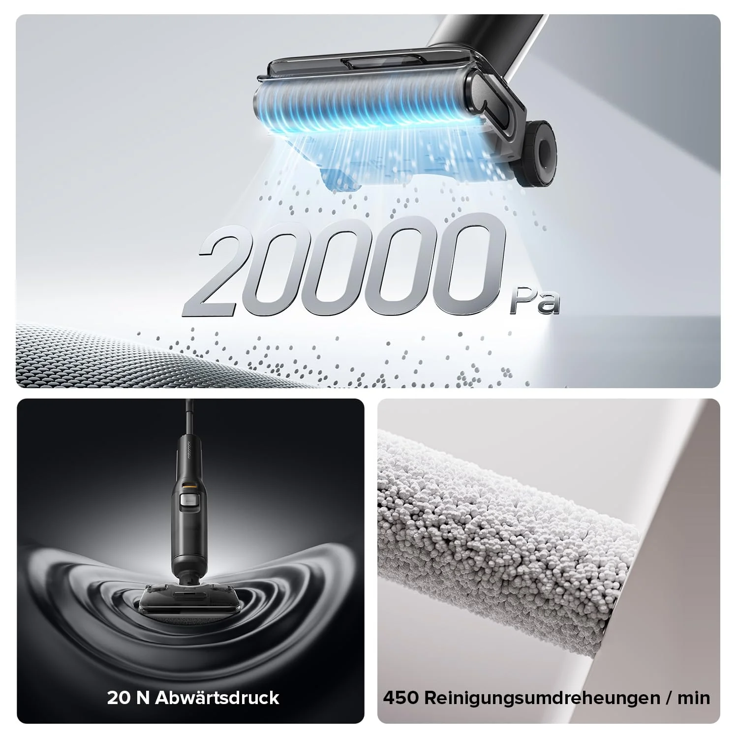 Roborock F25 ALT Staubsauger-Mopp, Nass-Trocken-Staubsauger, kabelloser Hartbodenreiniger mit 20.000 Pa, mit KI-unterstützten Rädern, 90°C Heißluft-Schnelltrocknen & Heißwasser-Selbstreinigung Mopp - Image 9