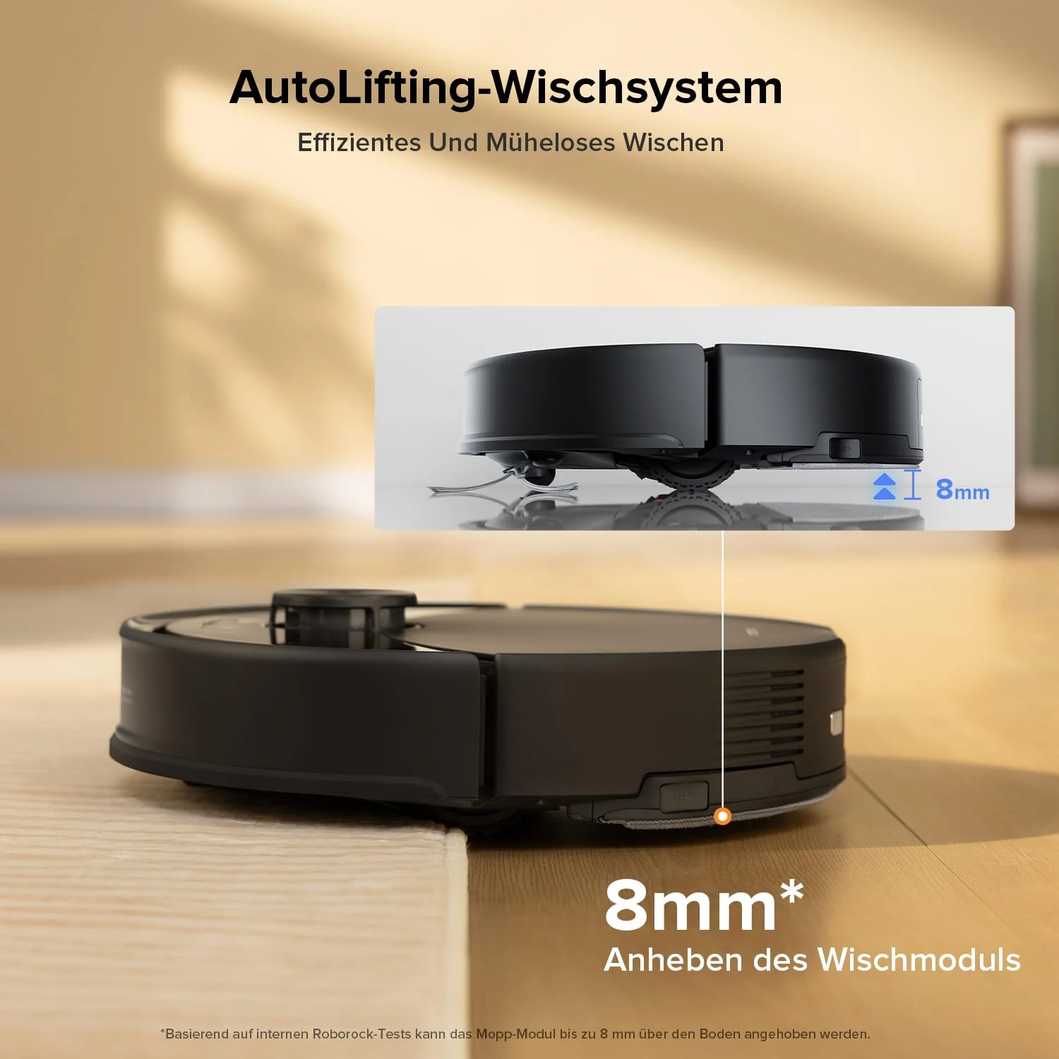 roborock Q10 S5 Saugroboter mit Wischfunktion, 10.000 Pa HyperForce Saugkraft, Dual Anti-Tangle System, Auto Lifting Mopping, Ideal für Tierhaare, Teppiche, Hartböden (Schwarz) - Image 6